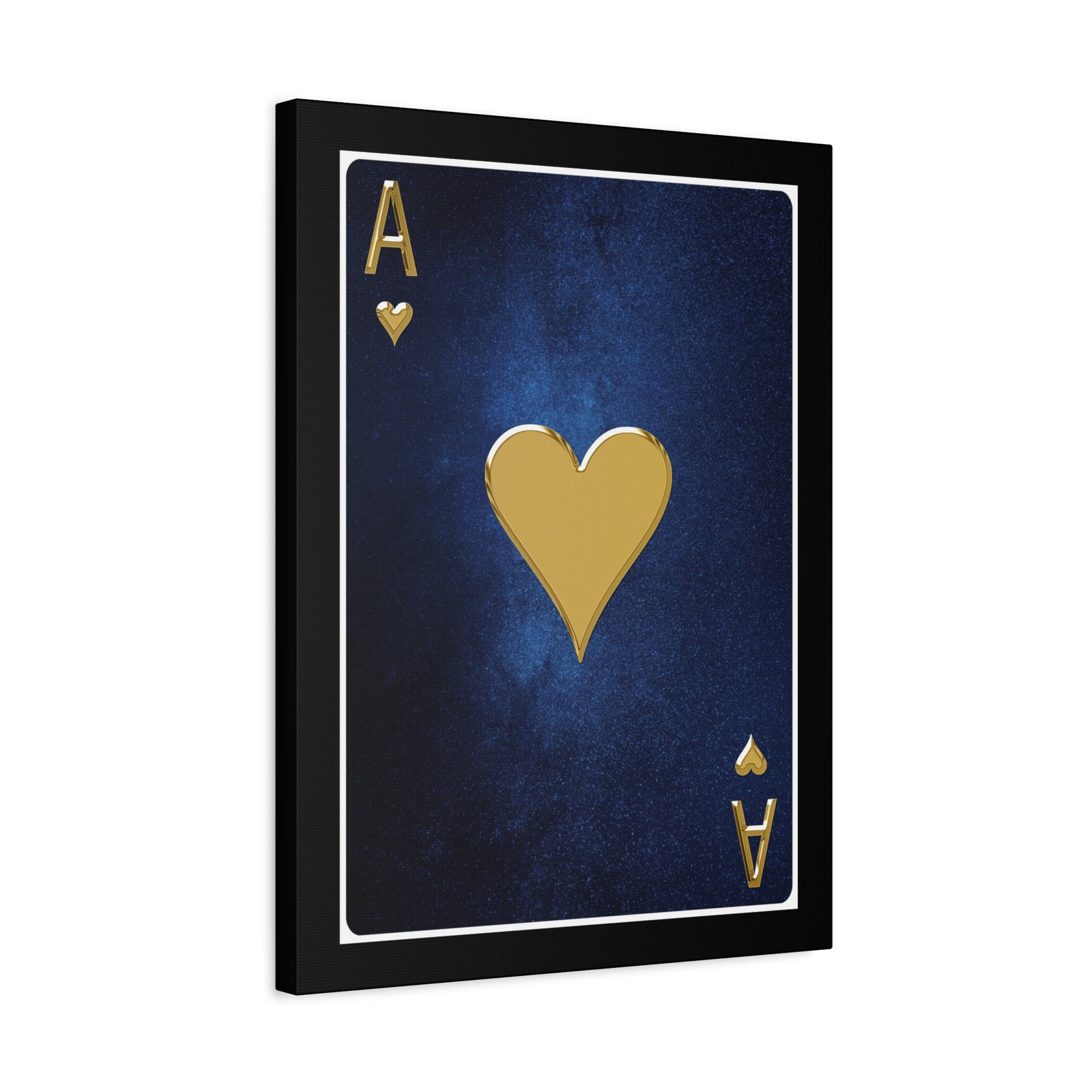 Ace Of Hearts Space Background Playing Card Canvas Wall Art for Home Decor Ready-to-Hang-Express Your Love Gifts