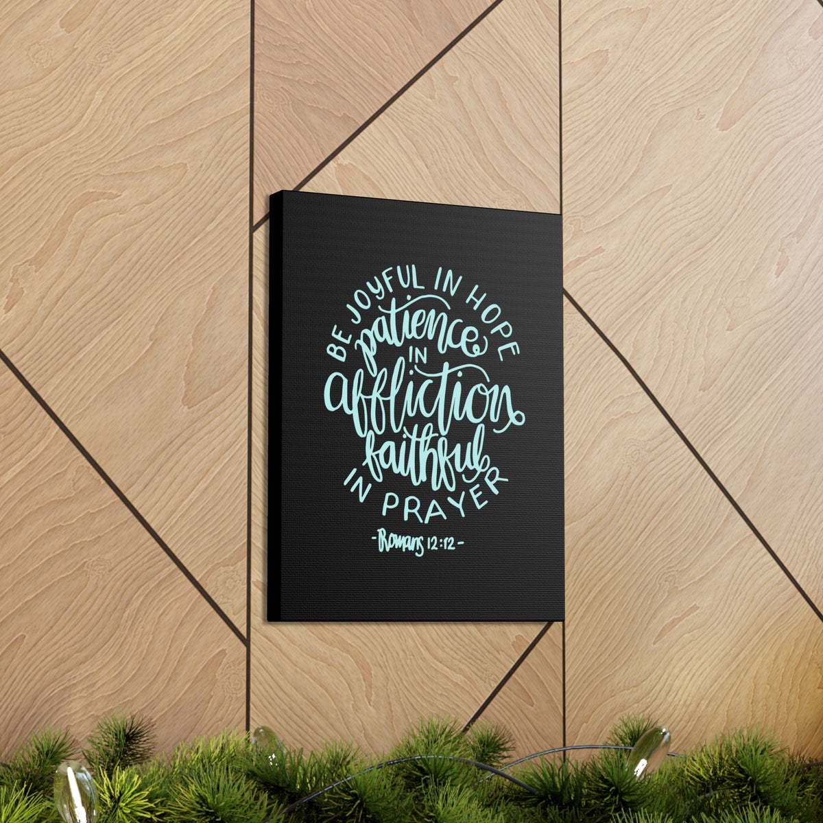 Scripture Canvas Be Joyful In Hope Romans 12:12 Christian Wall Art Bible Verse Print Ready To Hang-Express Your Love Gifts