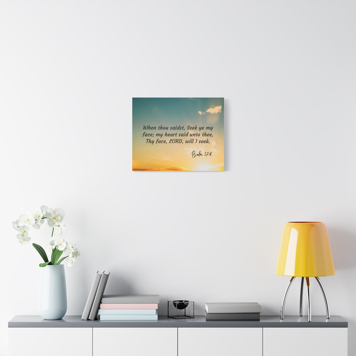 Scripture Walls Seek Psalms 27:8 Bible Verse Canvas Christian Wall Art Ready to Hang-Express Your Love Gifts