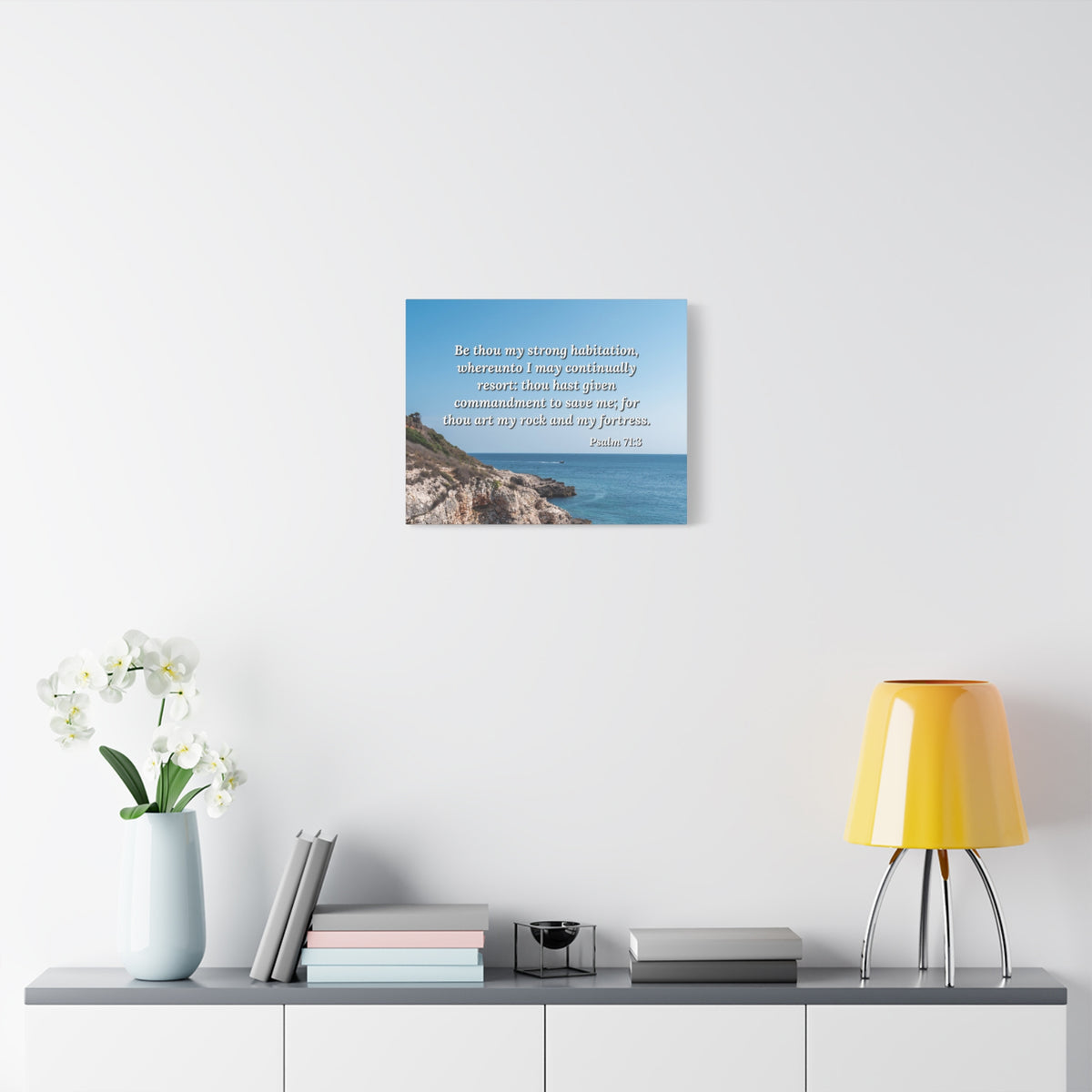Scripture Walls To Save Me Psalm 71:3 Bible Verse Canvas Christian Wall Art Ready to Hang-Express Your Love Gifts