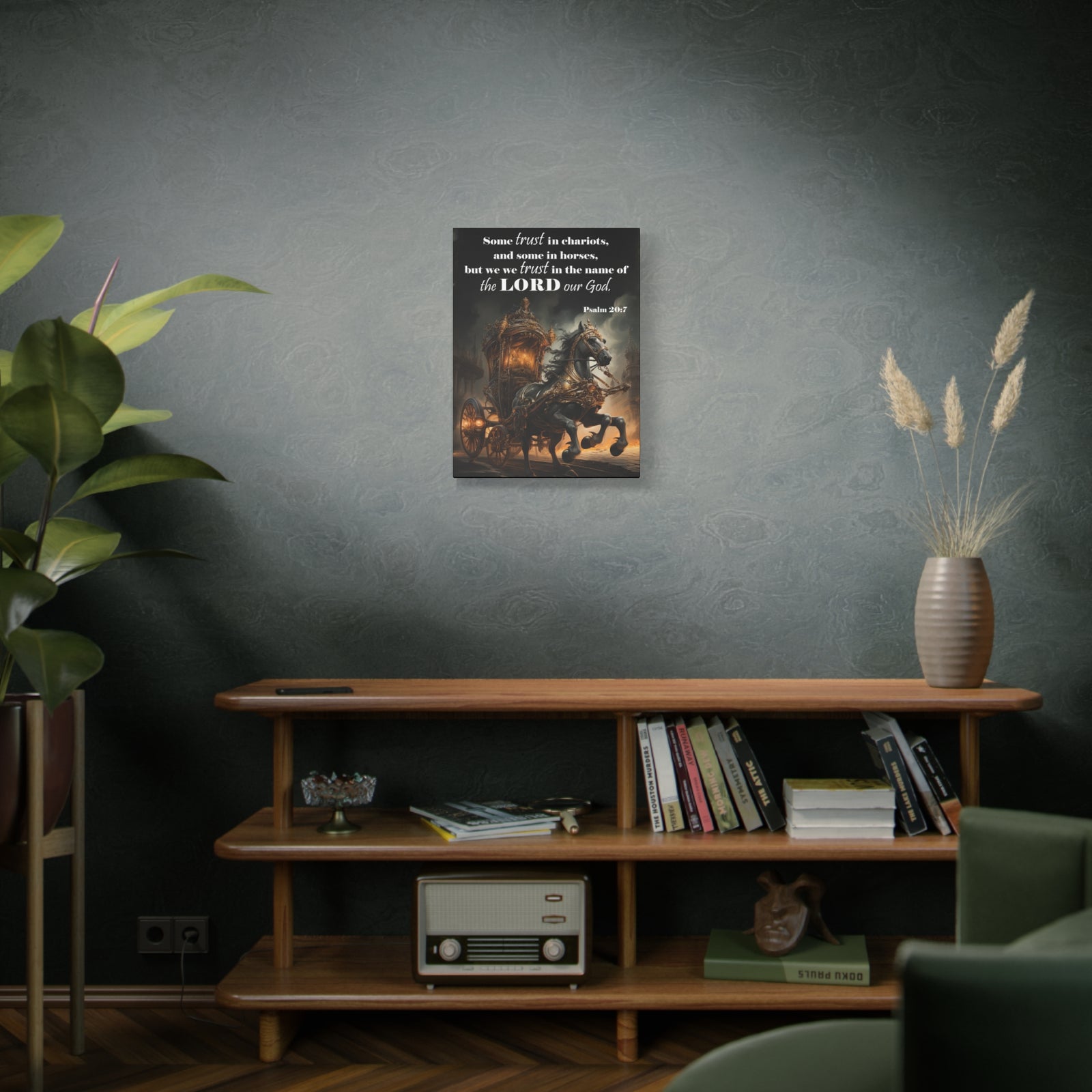 Scripture Walls Trust in the Name of the Lord Psalm 20:7 Christian Wall Art Print Ready to Hang Unframed-Express Your Love Gifts