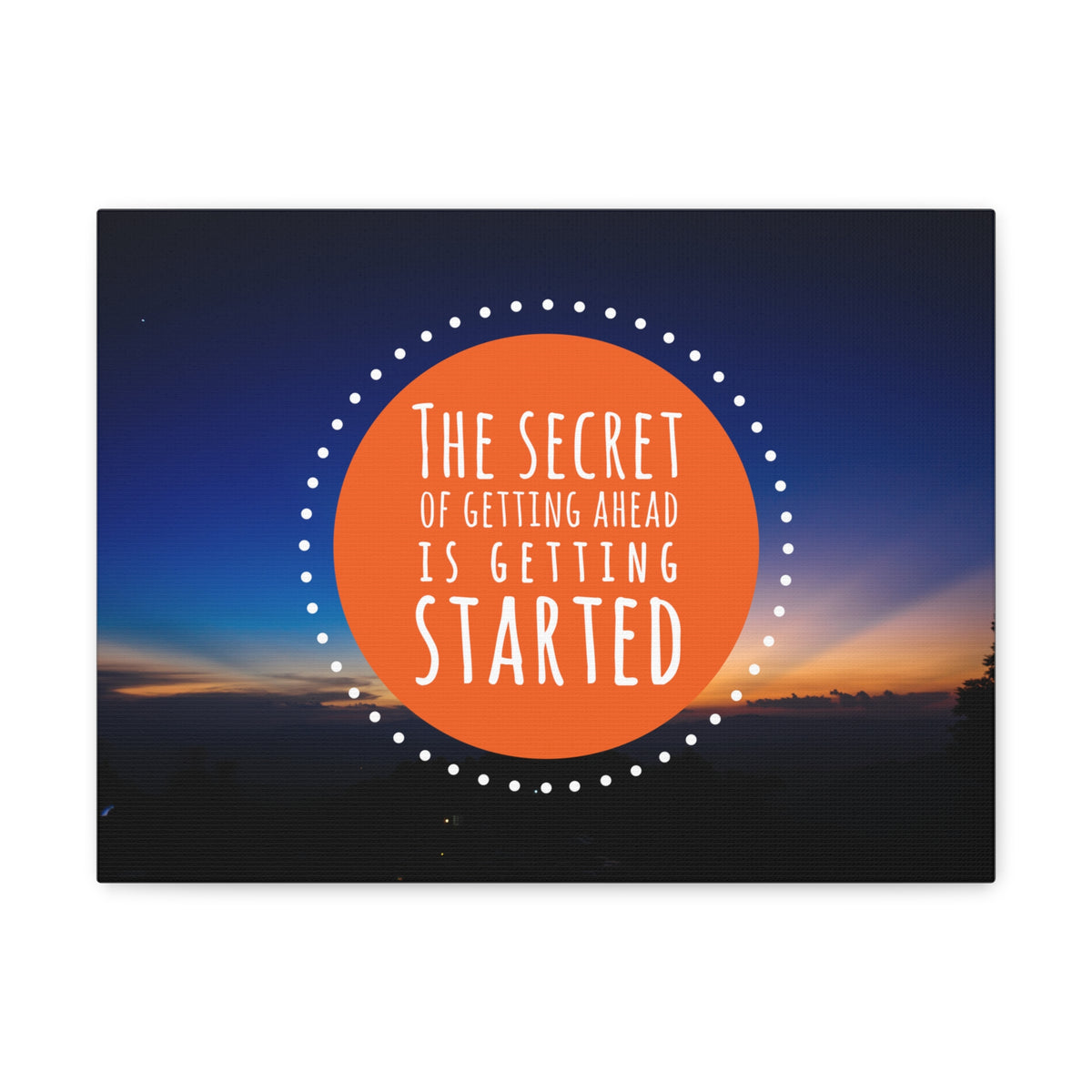 Inspirational Wall Art Secret Of Getting Ahead Motivation Wall Decor for Home Office Gym Inspiring Success Quote Print Ready to Hang-Express Your Love Gifts