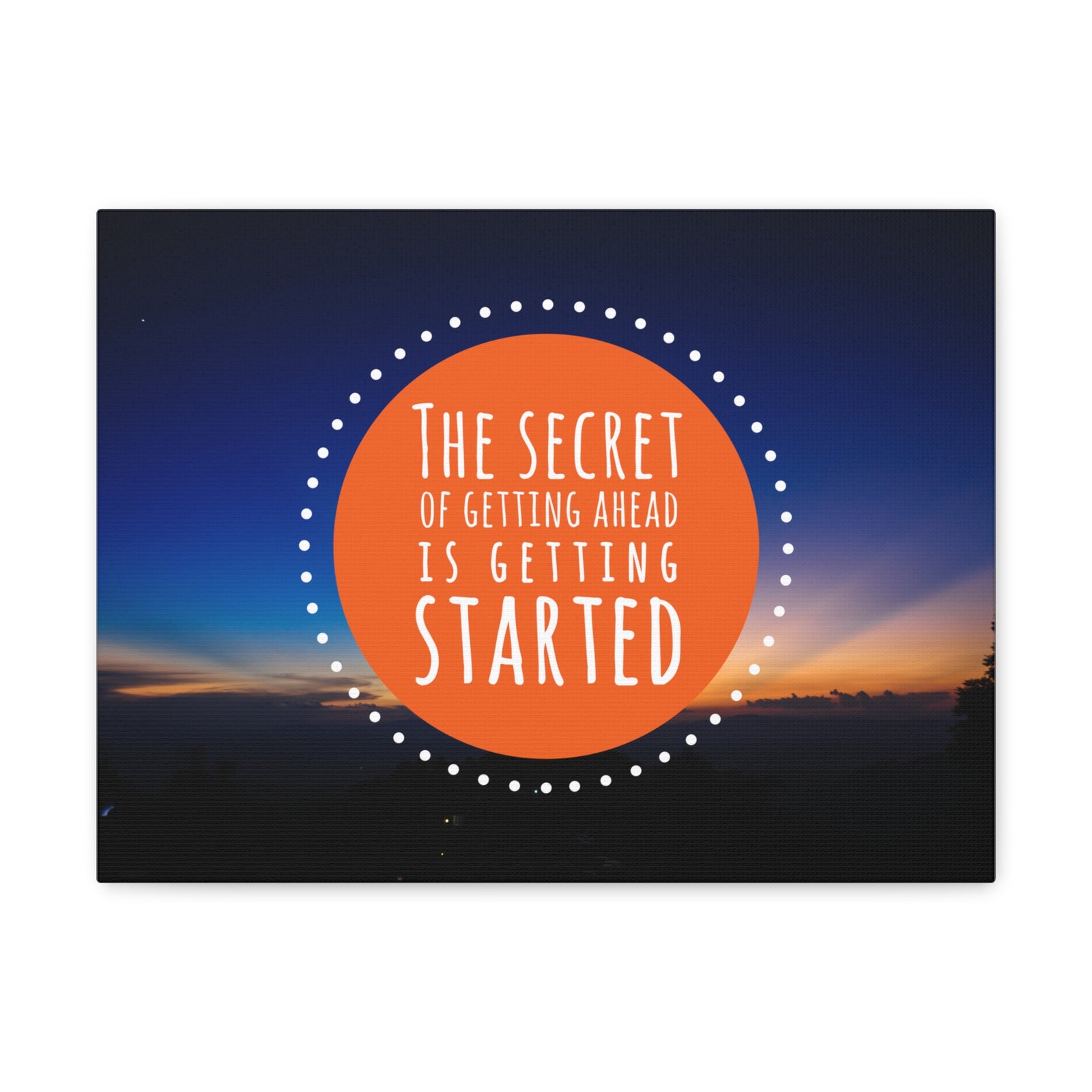 Inspirational Wall Art Secret Of Getting Ahead Motivation Wall Decor for Home Office Gym Inspiring Success Quote Print Ready to Hang-Express Your Love Gifts