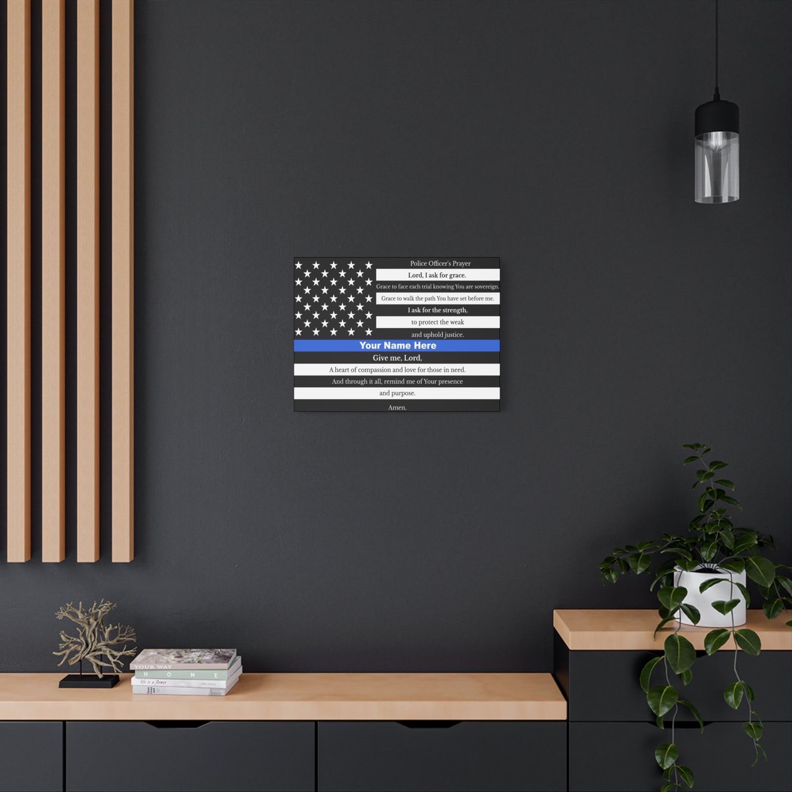 Scripture Walls Personalized Police Prayer Bible Canvas Christian Wall Art Ready to Hang Unframed-Express Your Love Gifts