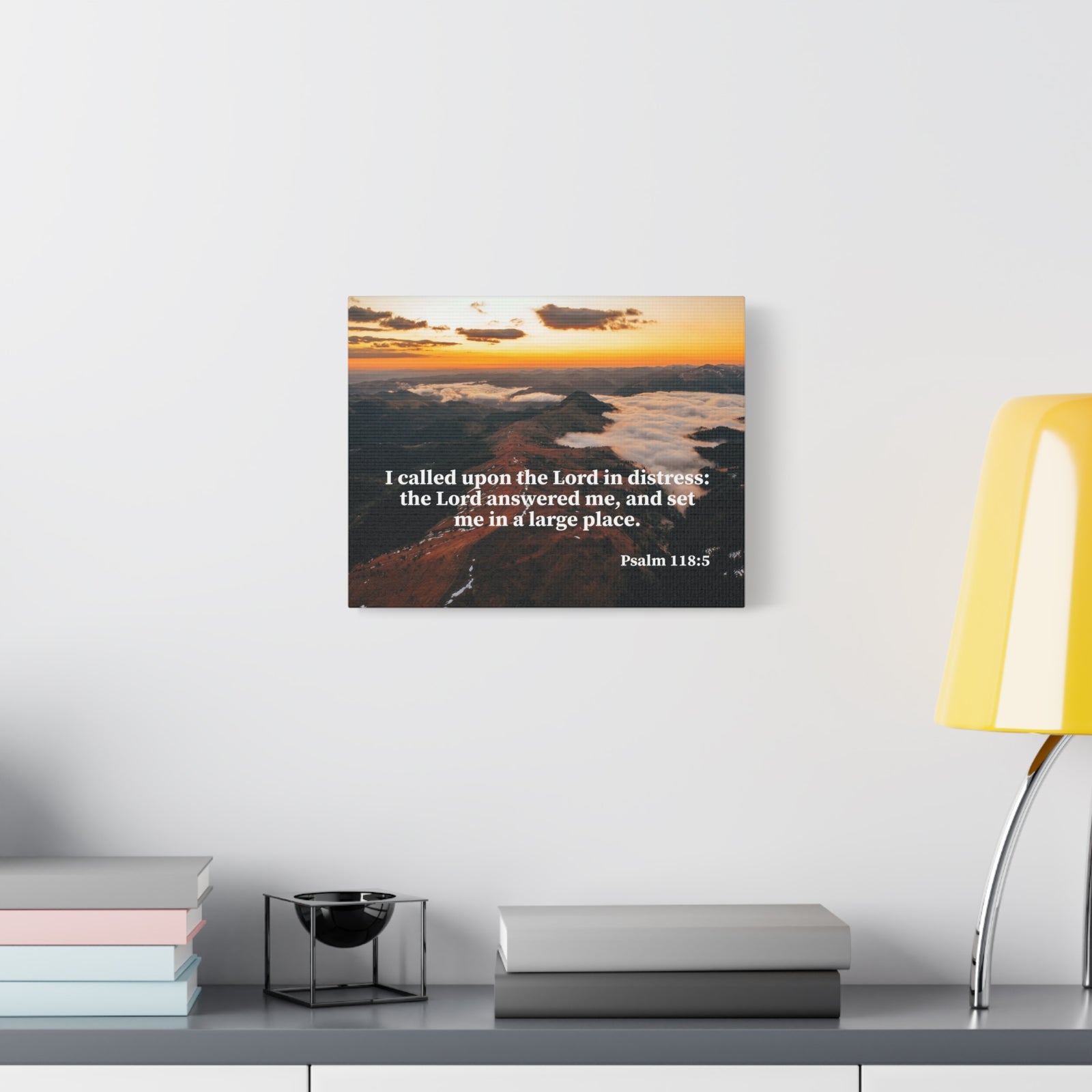 Bible Verse Canvas Called on the Lord Psalm 118:5 Wall Art Christian Home Decor-Express Your Love Gifts