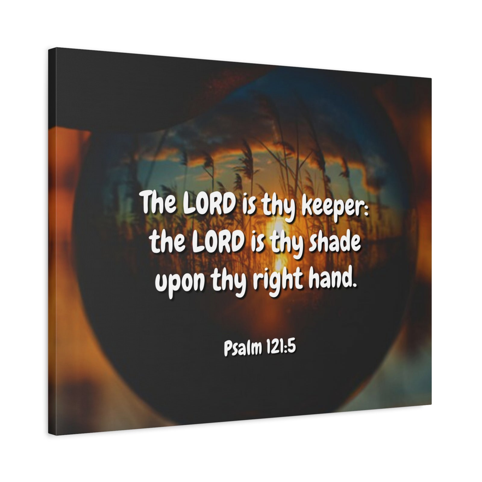 Scripture Canvas Keeper Psalm 121:5 Christian Wall Art Bible Verse Print Ready to Hang-Express Your Love Gifts