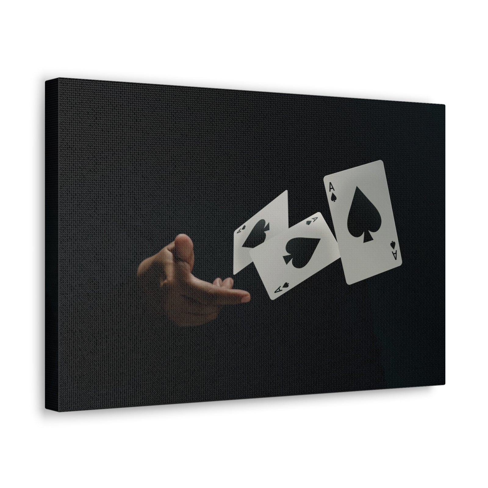 Magician Throwing Ace of Spades Playing Card Canvas Wall Art for Home Decor Ready-to-Hang-Express Your Love Gifts