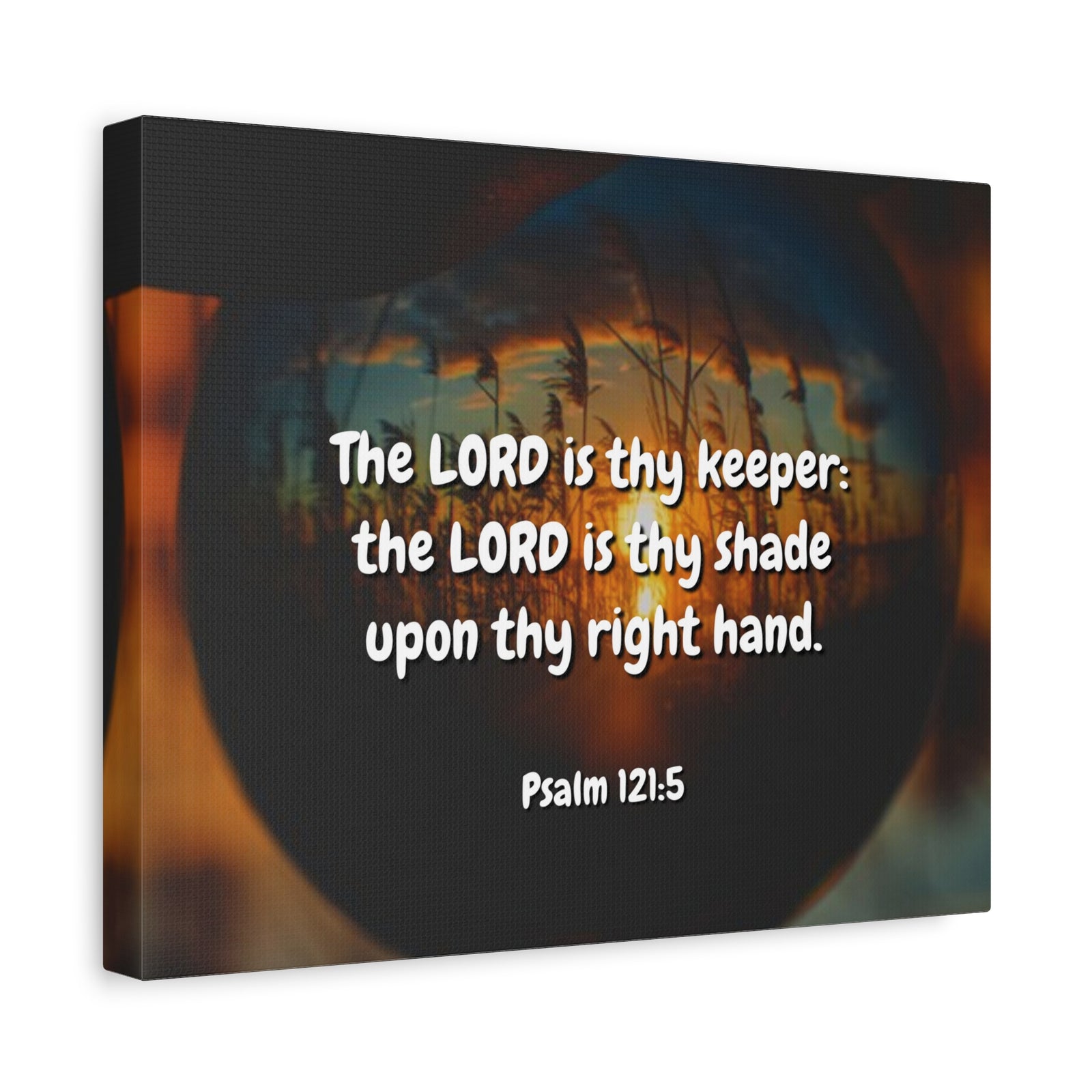Scripture Canvas Keeper Psalm 121:5 Christian Wall Art Bible Verse Print Ready to Hang-Express Your Love Gifts