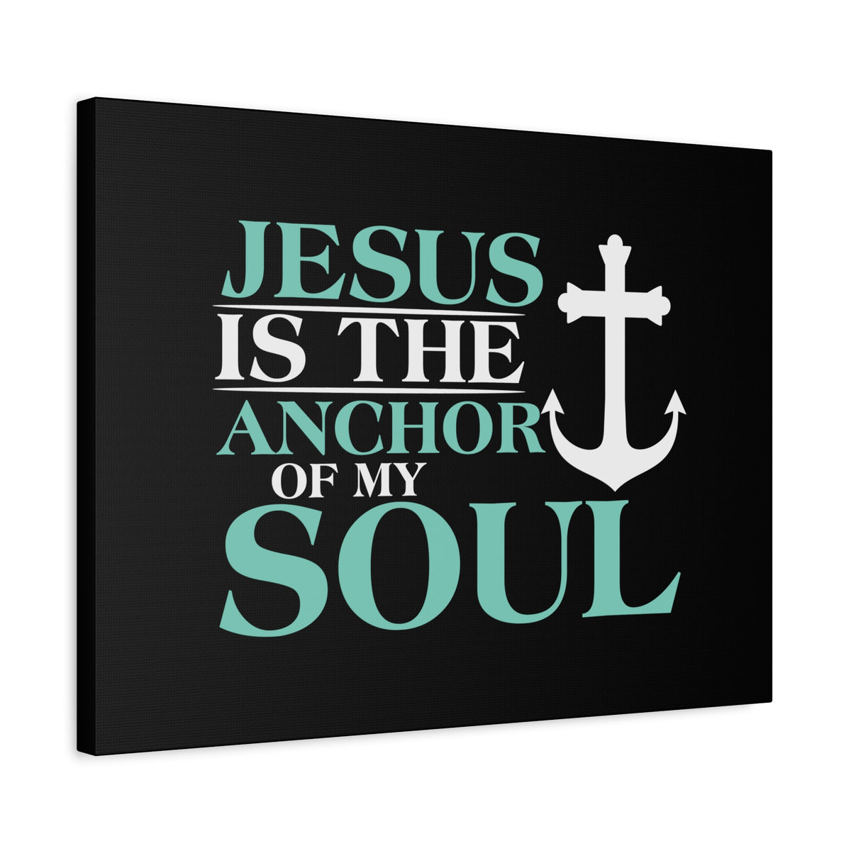 Scripture Canvas Anchor Of My Soul Psalm 119:81 Light Blue Christian Wall Art Bible Verse Print Ready to Hang-Express Your Love Gifts