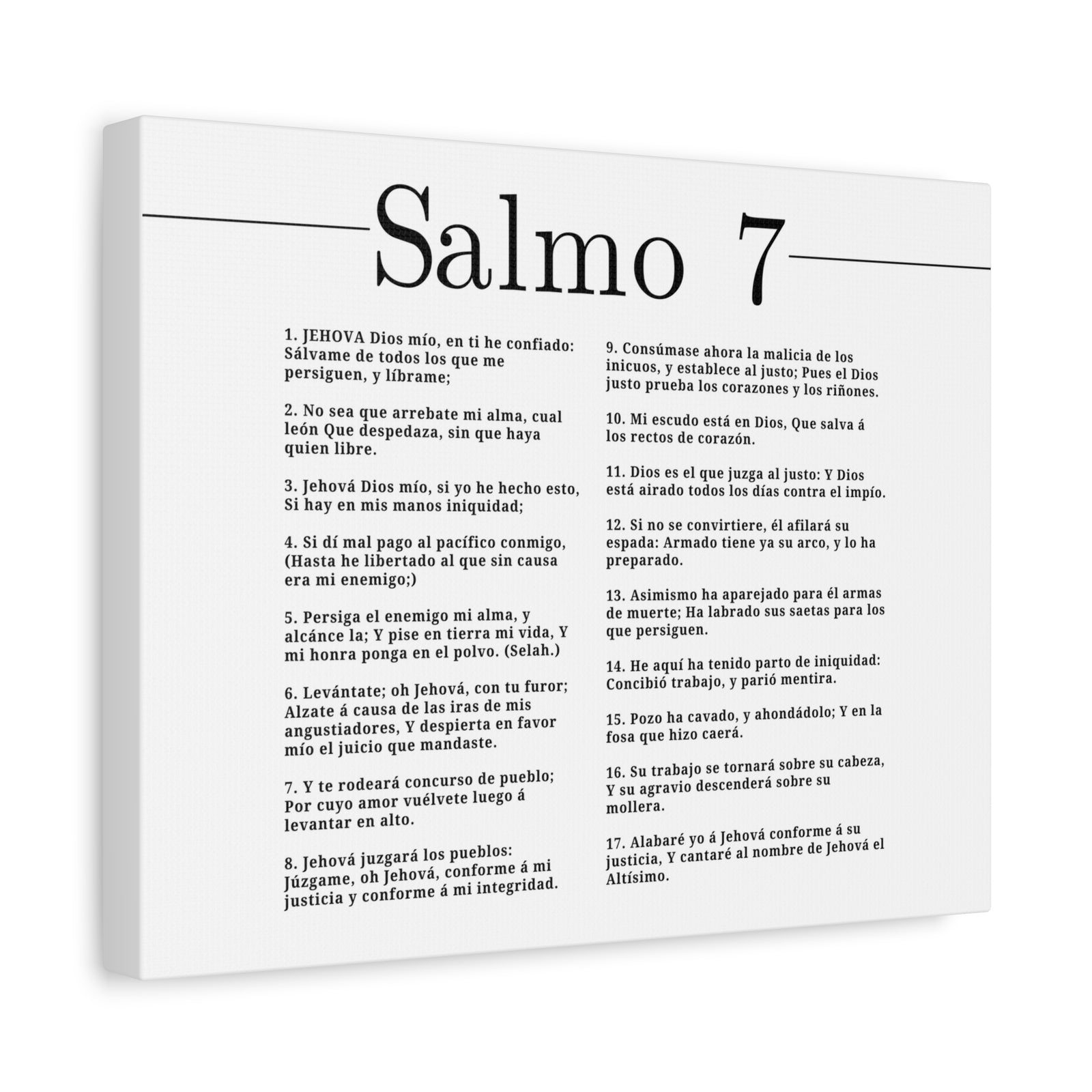 Salmo 7 Impresión De Arte Cristiano en la Pared Lista Para Colgar-Express Your Love Gifts