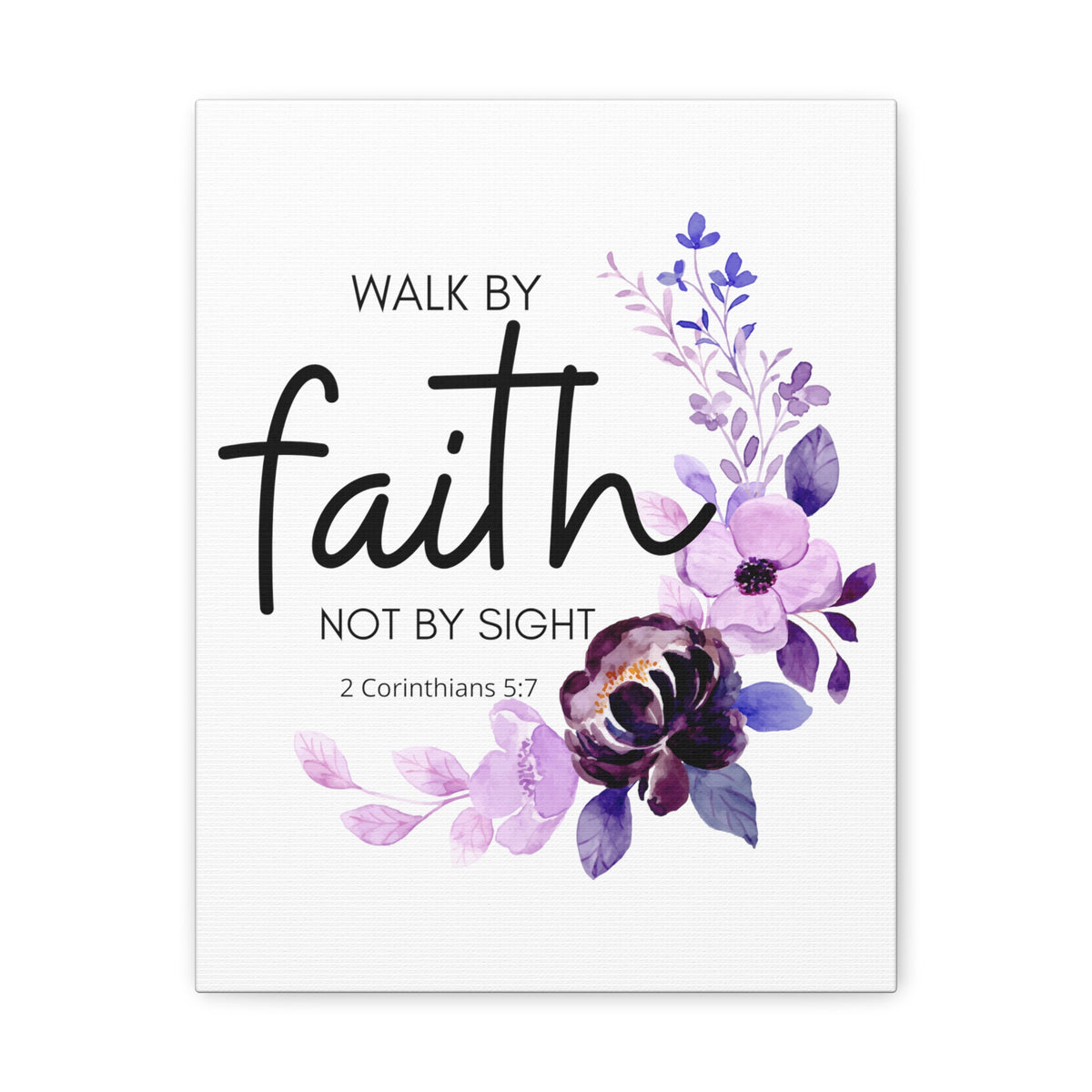 Scripture Walls 2 Corinthians 5:7 Walk by Faith Bible Verse Canvas Christian Wall Art Ready to Hang Unframed-Express Your Love Gifts