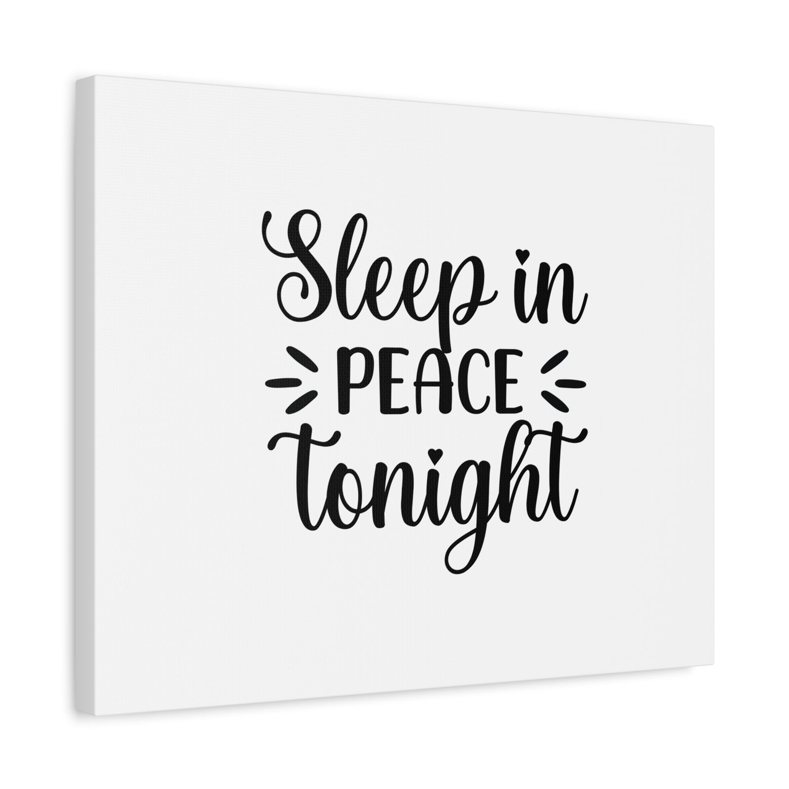 Scripture Canvas Sleep In Peace Tonight Psalm 4:8 Christian Wall Art Bible Verse Print Ready to Hang-Express Your Love Gifts
