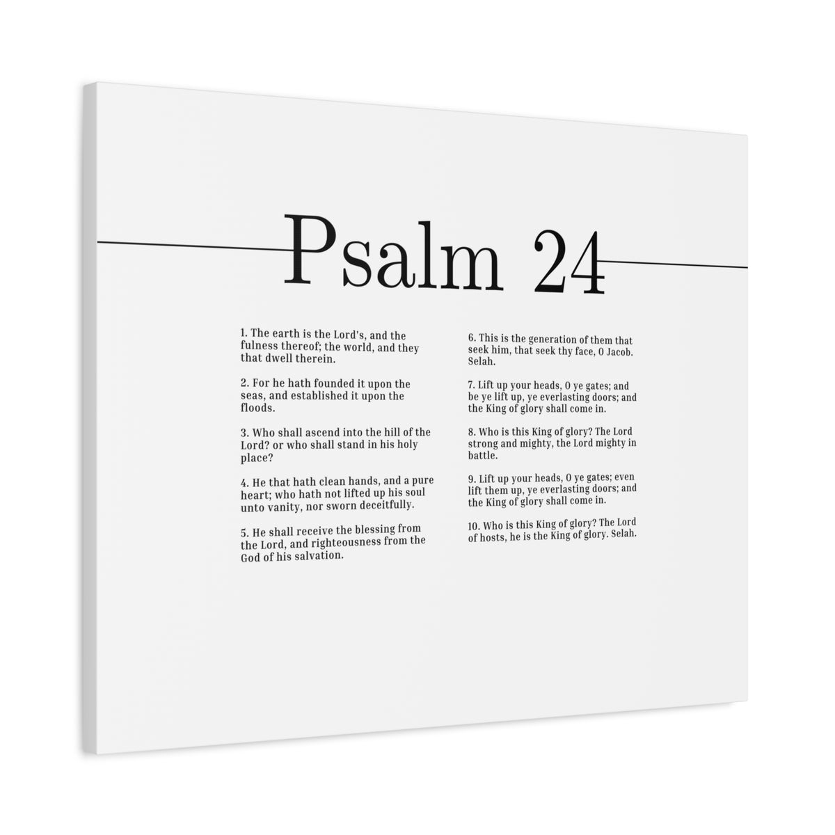Scripture Canvas The Blessing From The Lord Psalm 24 Christian Wall Art Bible Verse Print Ready to Hang-Express Your Love Gifts