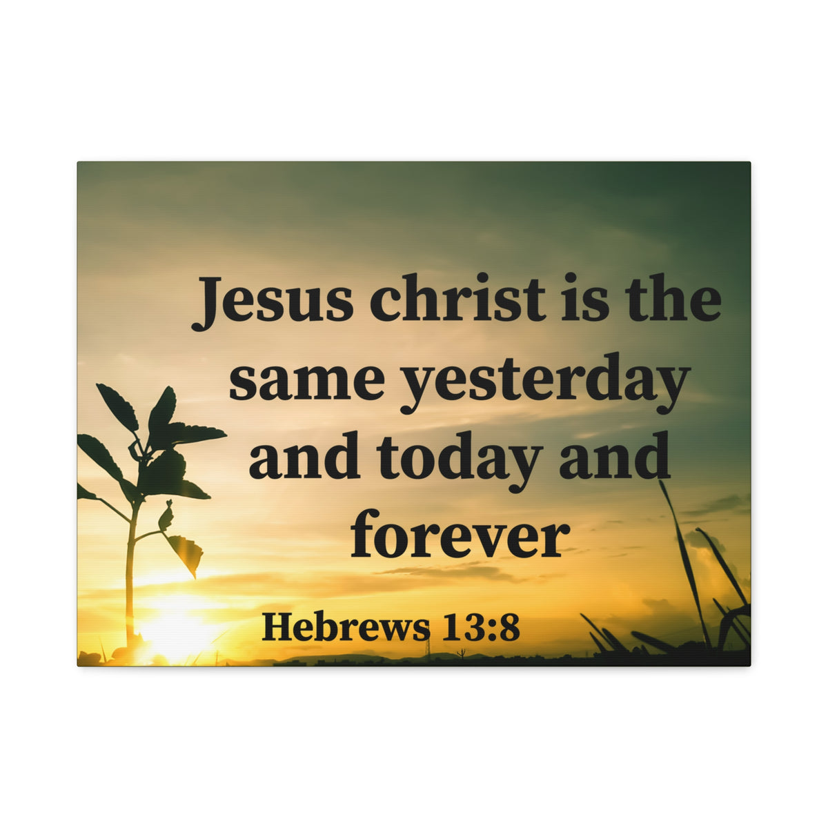 Scripture Walls Today And Forever Hebrews 13:8 Bible Verse Canvas Christian Wall Art Ready to Hang
