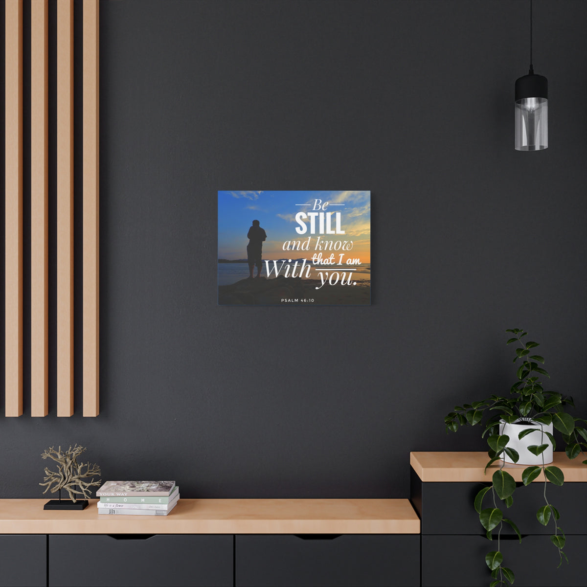 Scripture Walls I Am With You Psalm 46:10 Bible Verse Canvas Christian Wall Art Ready to Hang-Express Your Love Gifts