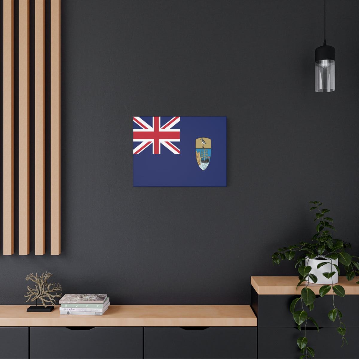Saint Helena, Ascension and Tristan da Cunha Country Flag Canvas Vibrant Wall Art Unframed Home Decor-Express Your Love Gifts