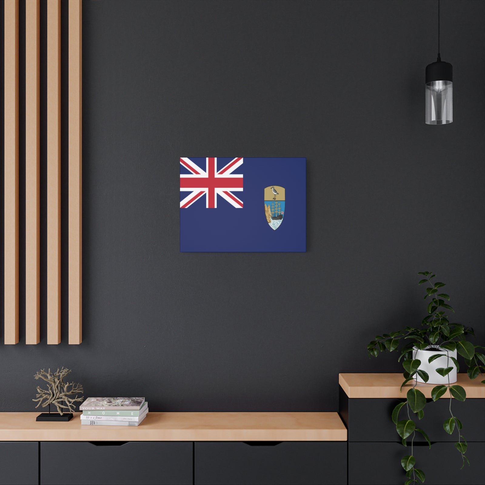 Saint Helena, Ascension and Tristan da Cunha Country Flag Canvas Vibrant Wall Art Unframed Home Decor-Express Your Love Gifts