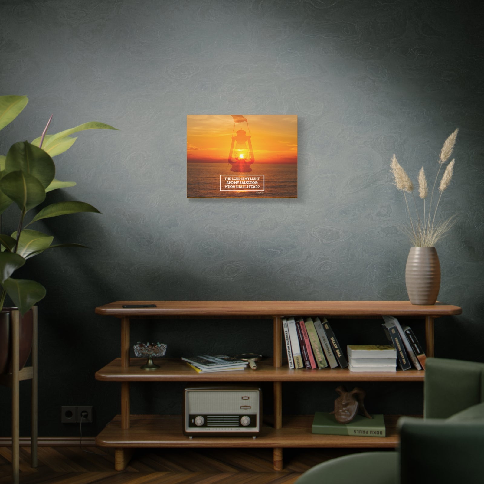 Scripture Walls Lord Is My Light Psalm 27:1 Bible Verse Canvas Christian Wall Art Ready to Hang-Express Your Love Gifts