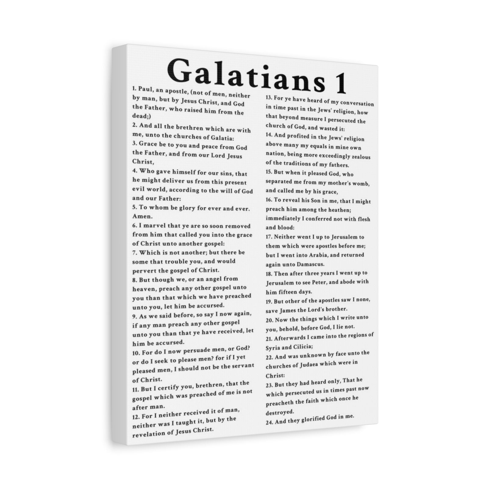 Scripture Walls Galatians 1 Chapter White Defending the Gospel of Grace Bible Canvas Christian Wall Art Ready to Hang Unframed-Express Your Love Gifts
