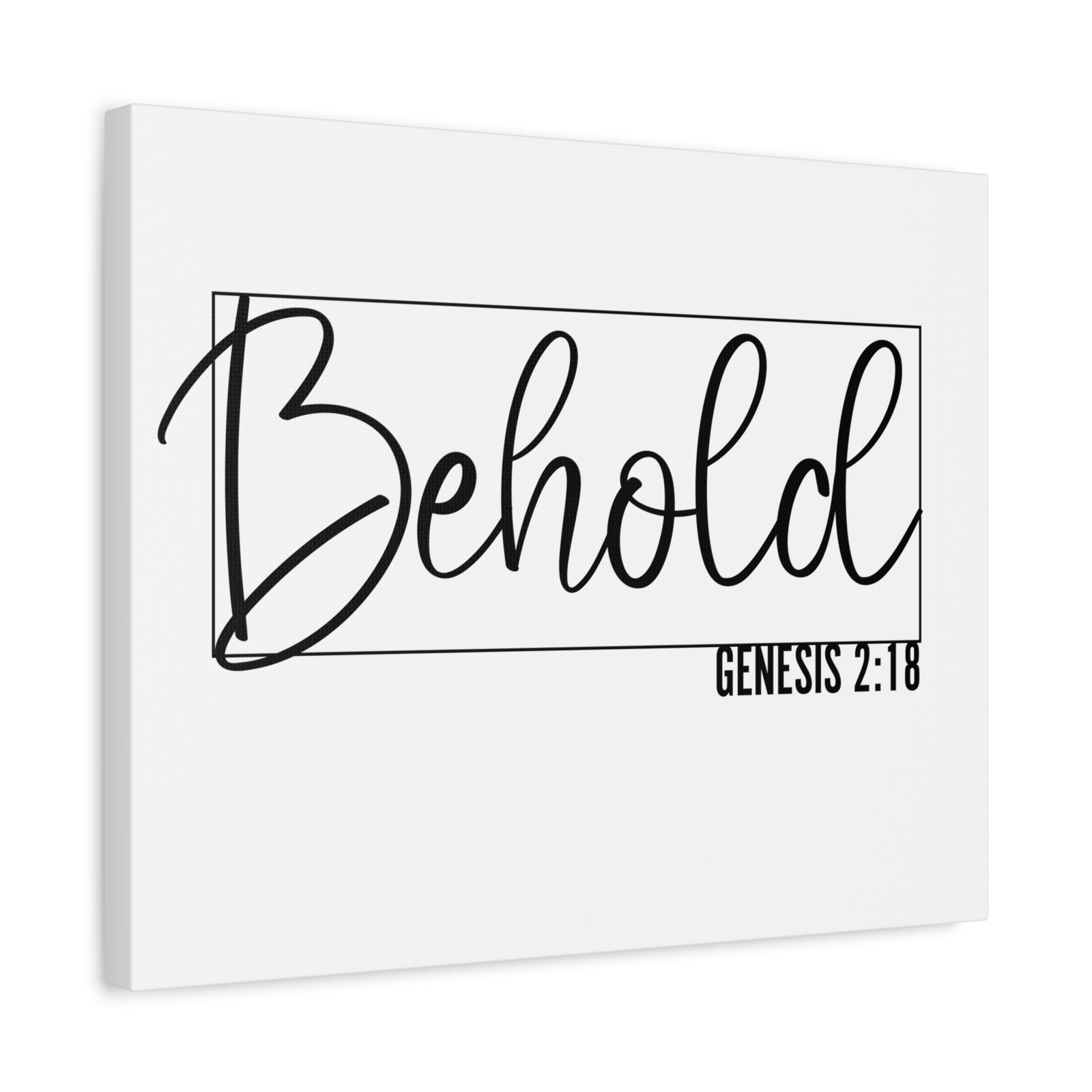 Scripture Walls Genesis 2:18 Behold Bible Verse Canvas Christian Wall Art Ready to Hang Unframed-Express Your Love Gifts