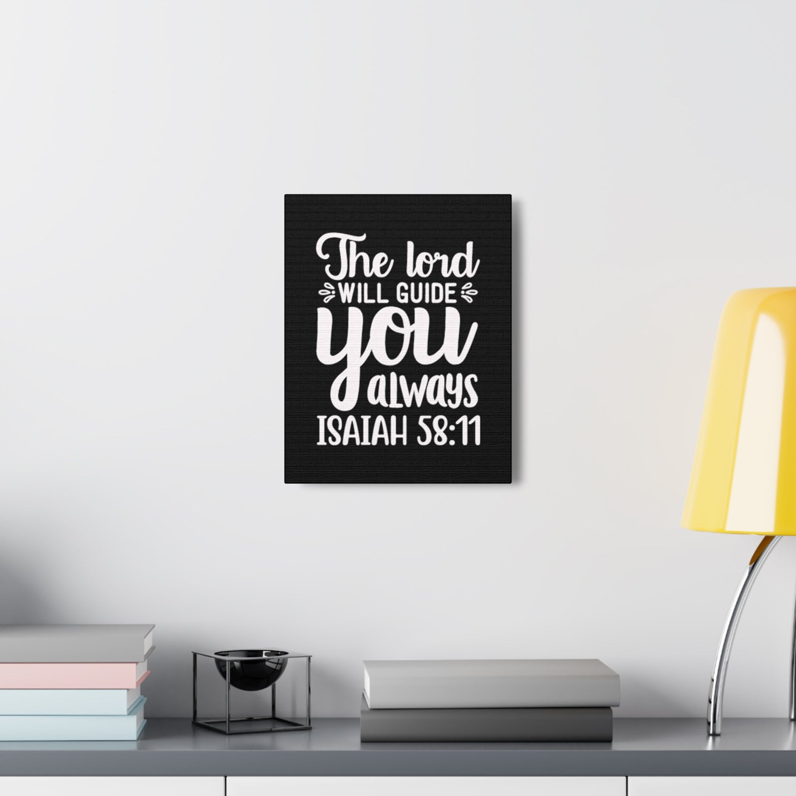 Scripture Walls Isaiah 58:11 The Lord Will Guide You Always Bible Verse Canvas Christian Wall Art Ready to Hang Unframed-Express Your Love Gifts