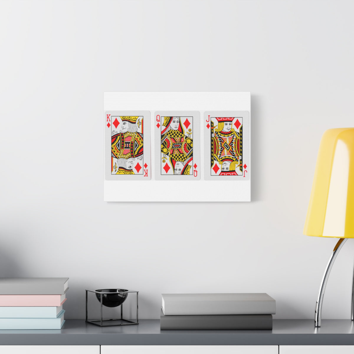 Diamonds Playing Cards Full Deck Playing Card Canvas Wall Art for Home Decor Ready-to-Hang-Express Your Love Gifts
