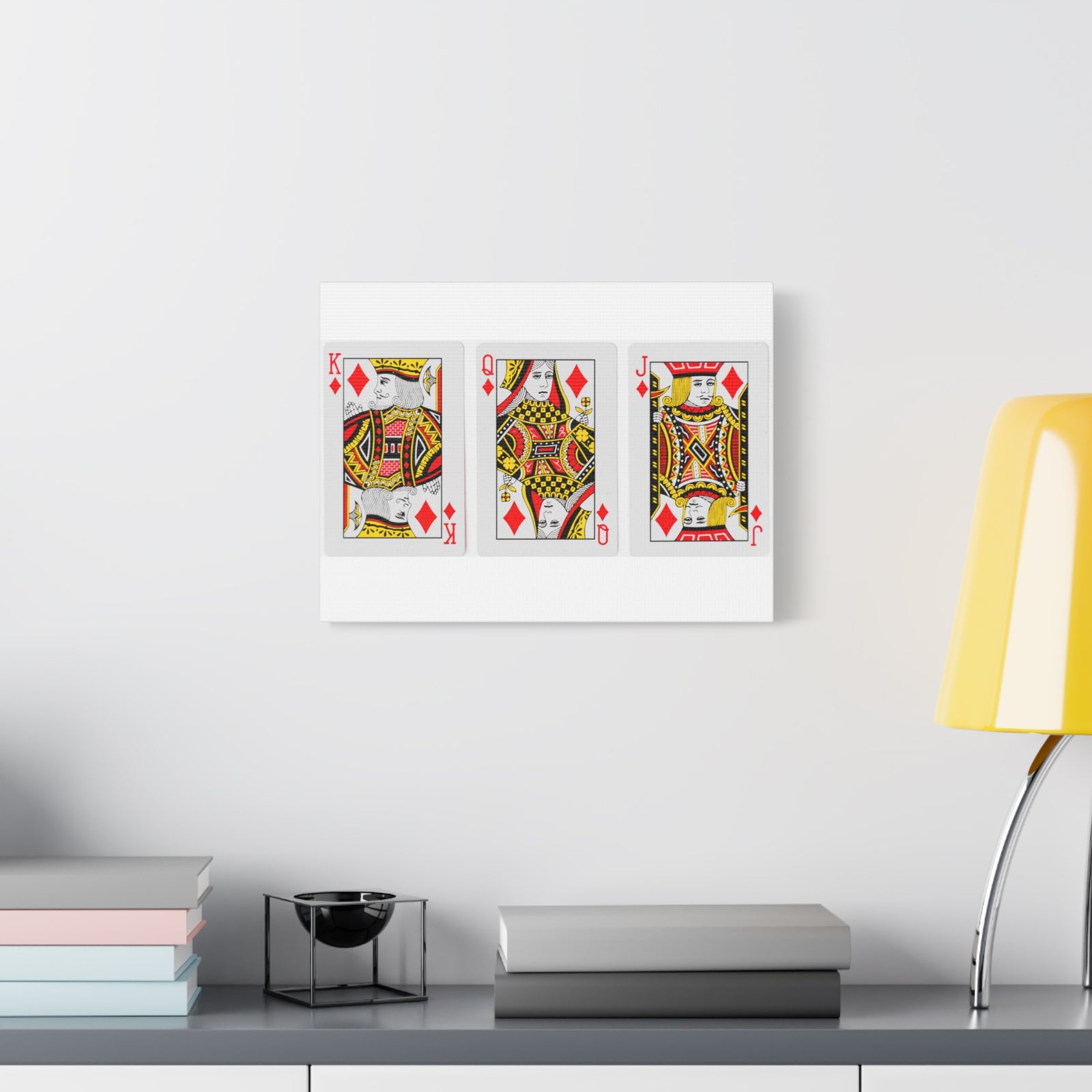Diamonds Playing Cards Full Deck Playing Card Canvas Wall Art for Home Decor Ready-to-Hang-Express Your Love Gifts