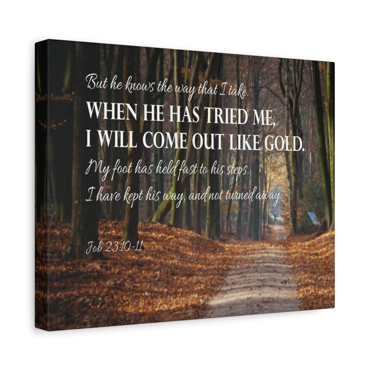 Bible Verse Canvas Come Out Like Gold Job 23:10-11 Scripture Wall Art Christian Home Decor-Express Your Love Gifts