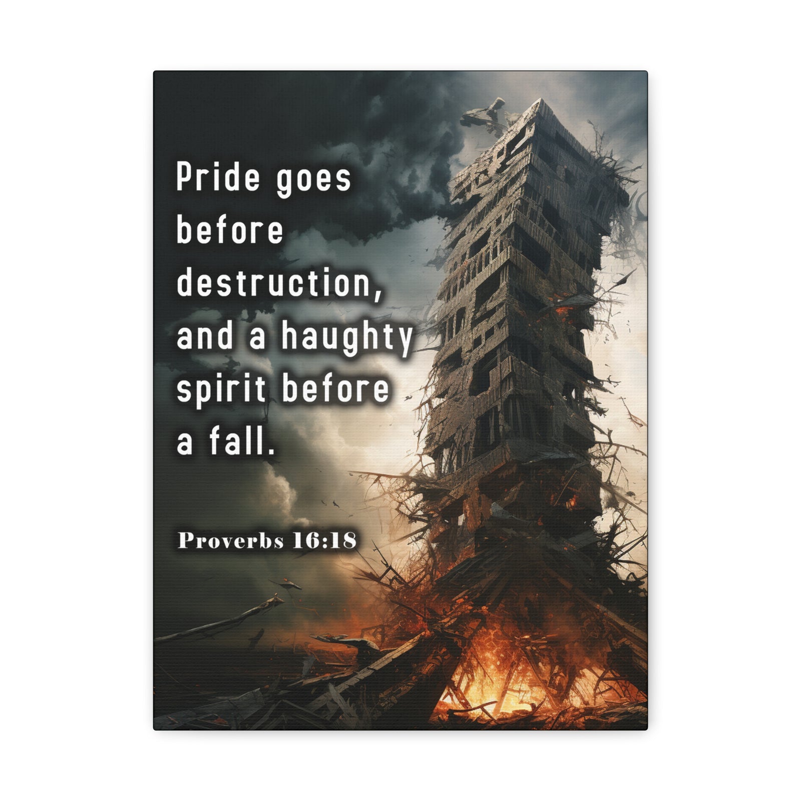 Scripture Walls Pride Before Fall Proverbs 16:18 Christian Wall Art Print Ready to Hang Unframed-Express Your Love Gifts