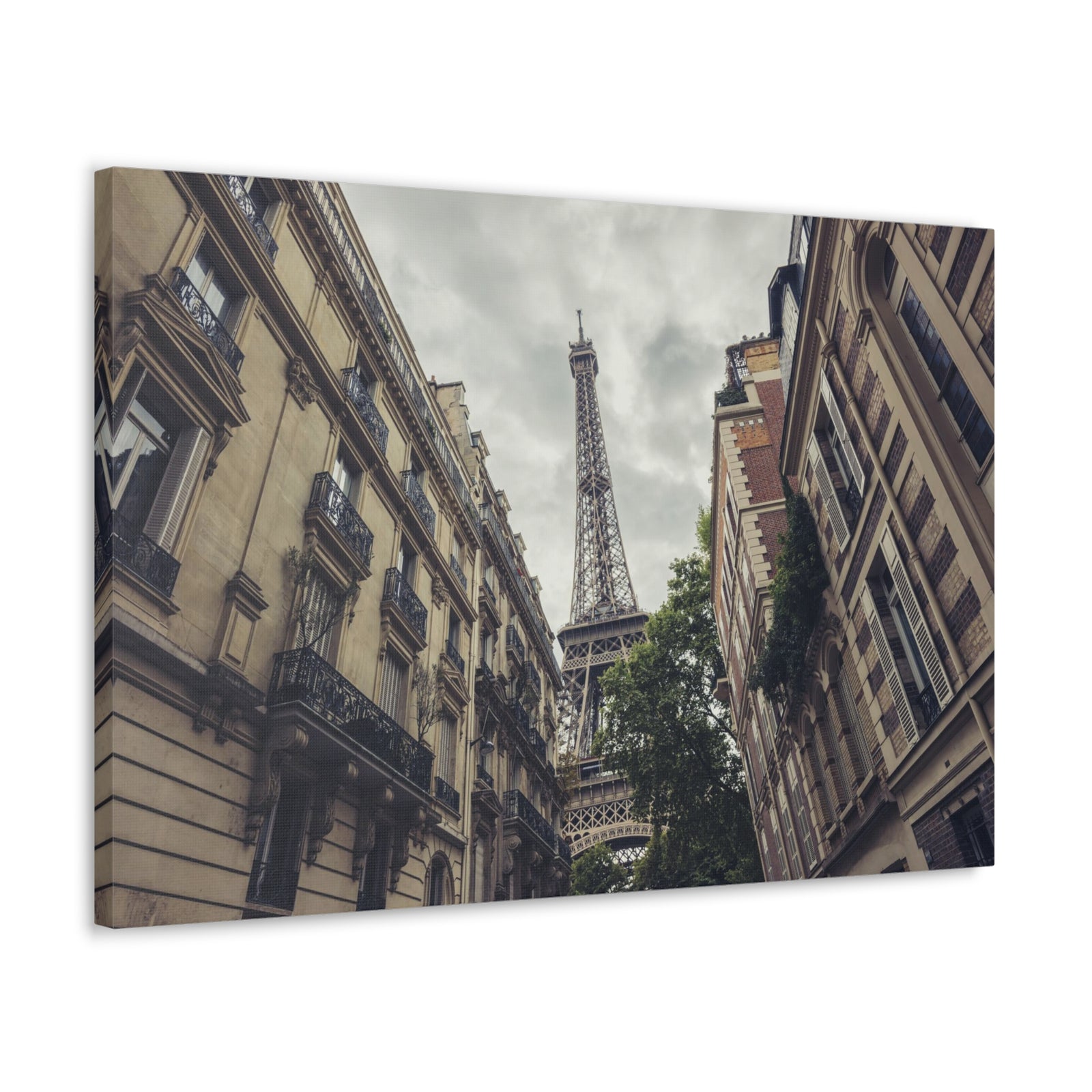 Paris Eiffel Tower Street View France Canvas Artwork High-Quality Breathtaking French City for Home Decor Ready to Hang-Express Your Love Gifts