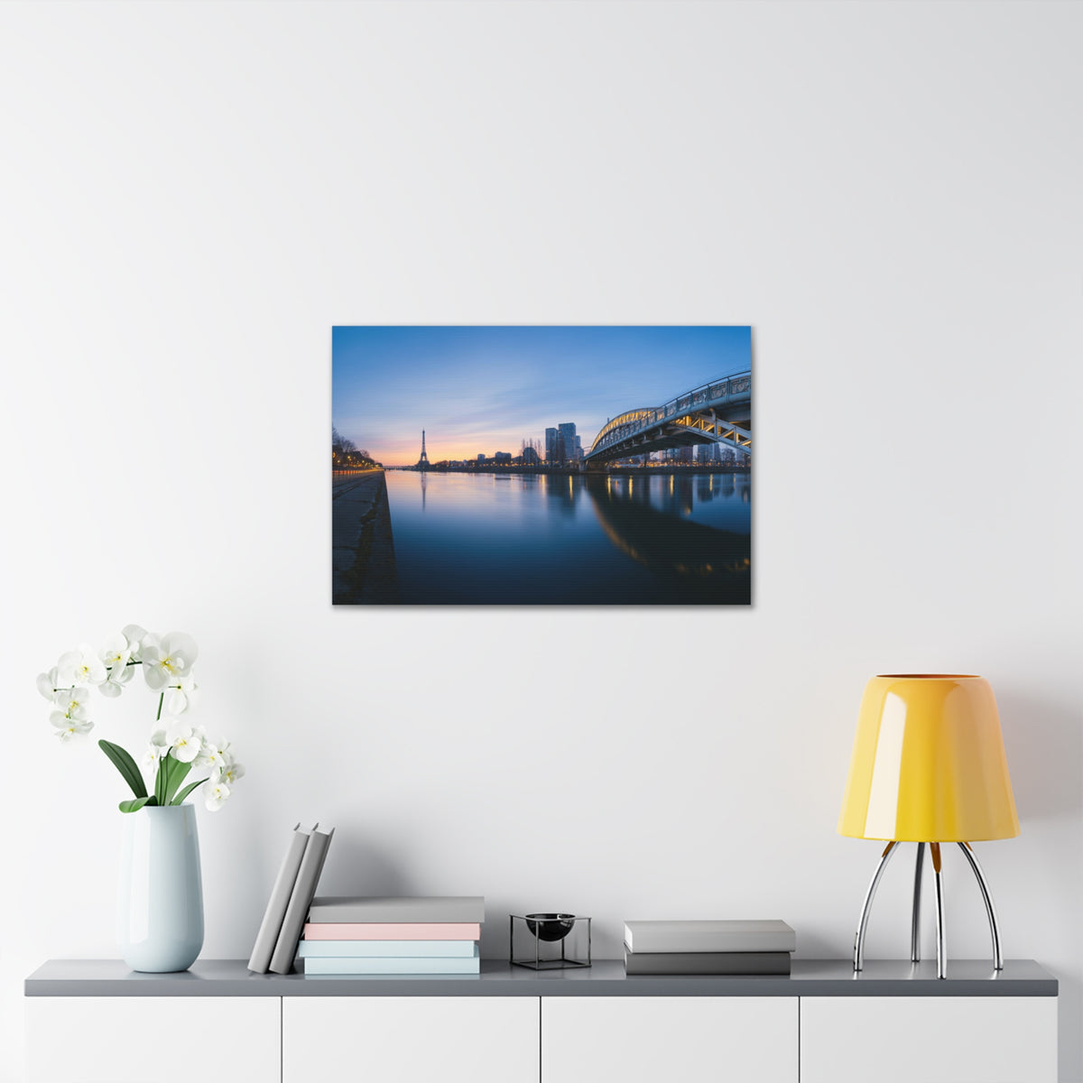 Paris Night Skyline Canvas Artwork High-Quality Breathtaking Stunning Cityscape for Home Decor Ready to Hang-Express Your Love Gifts