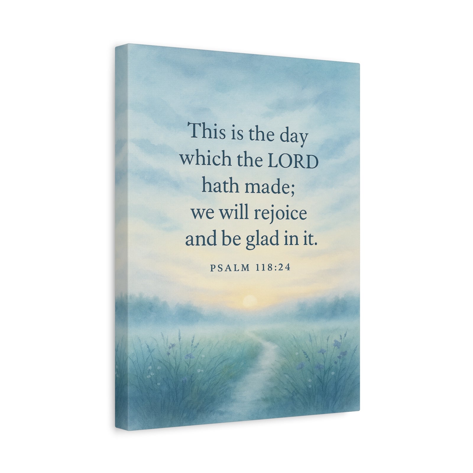 Bible Verse Canvas Psalm 118:24 Christian Home Décor Wall Art Scripture Ready to Hang Faith Print-Express Your Love Gifts