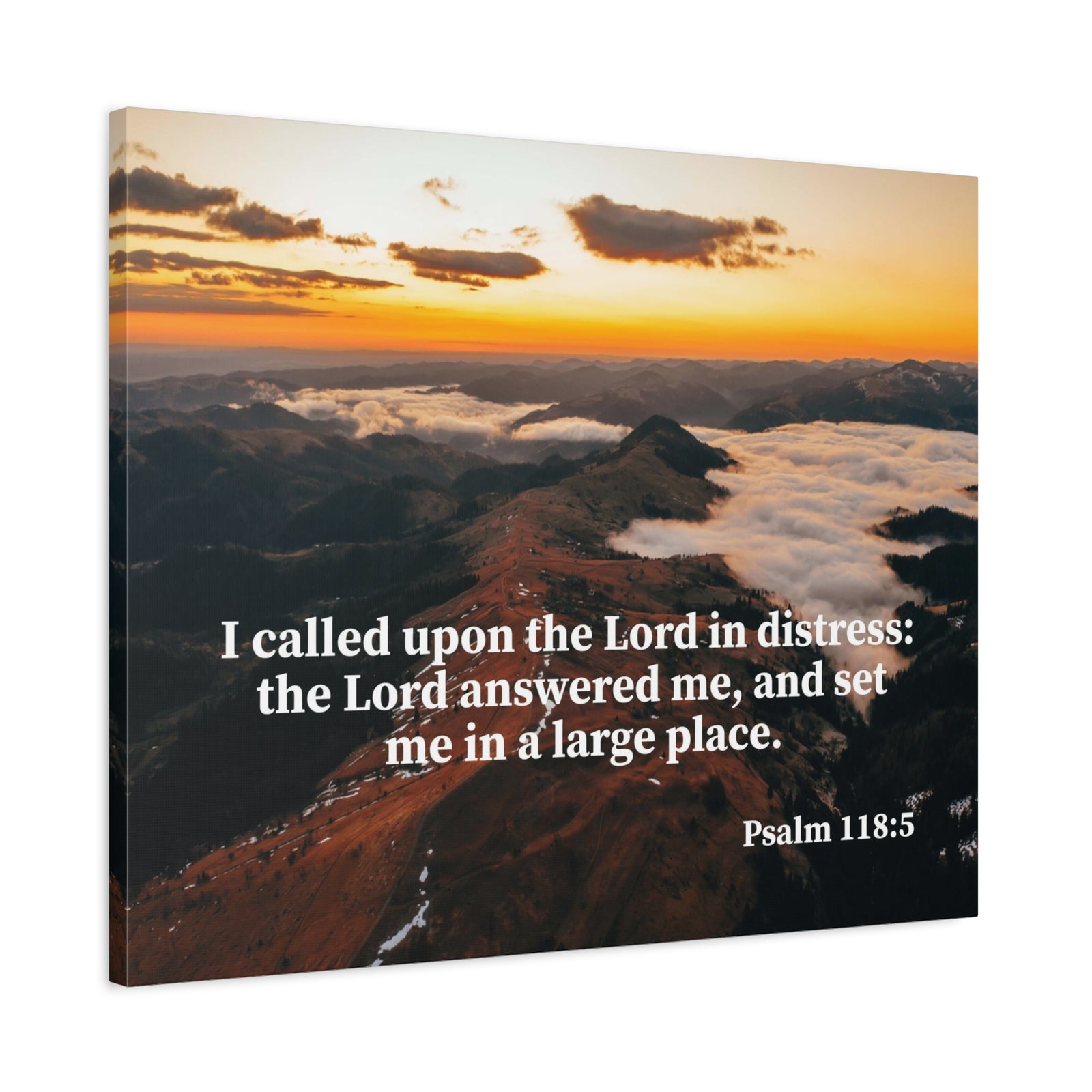 Bible Verse Canvas Called on the Lord Psalm 118:5 Wall Art Christian Home Decor-Express Your Love Gifts