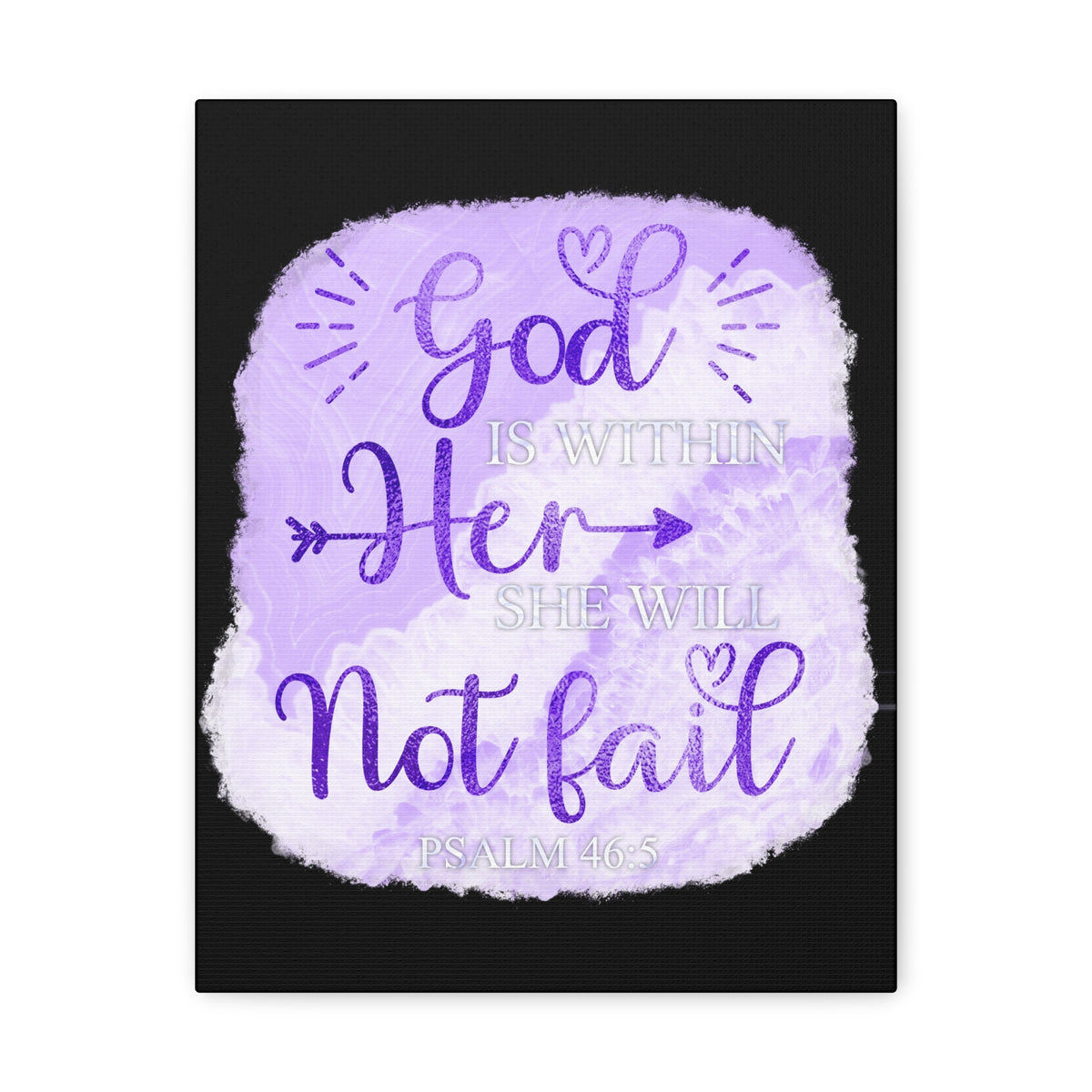 Scripture Walls Psalm 46:5 God is Within Her Bible Verse Canvas Christian Wall Art Ready to Hang Unframed-Express Your Love Gifts
