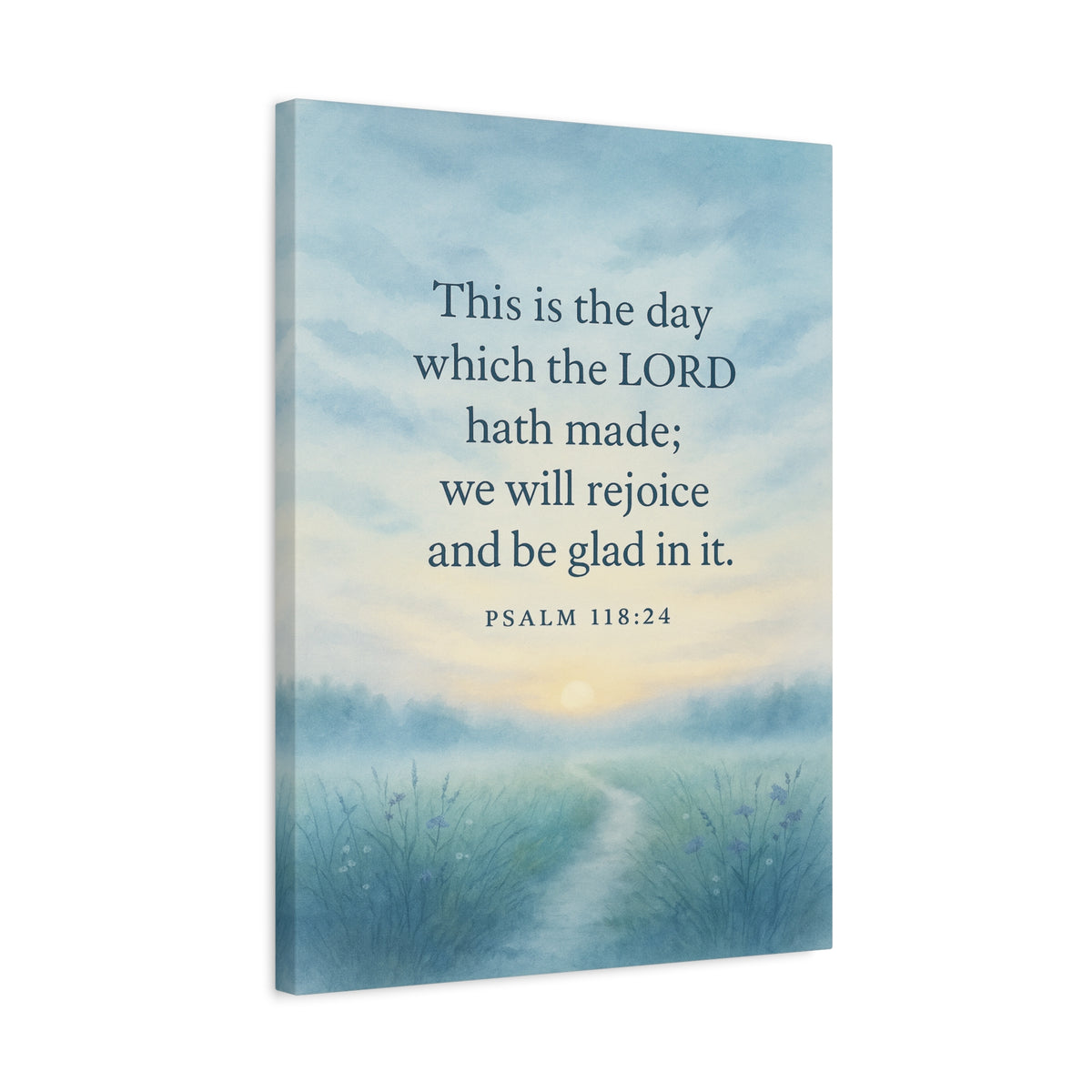 Bible Verse Canvas Psalm 118:24 Christian Home Décor Wall Art Scripture Ready to Hang Faith Print-Express Your Love Gifts