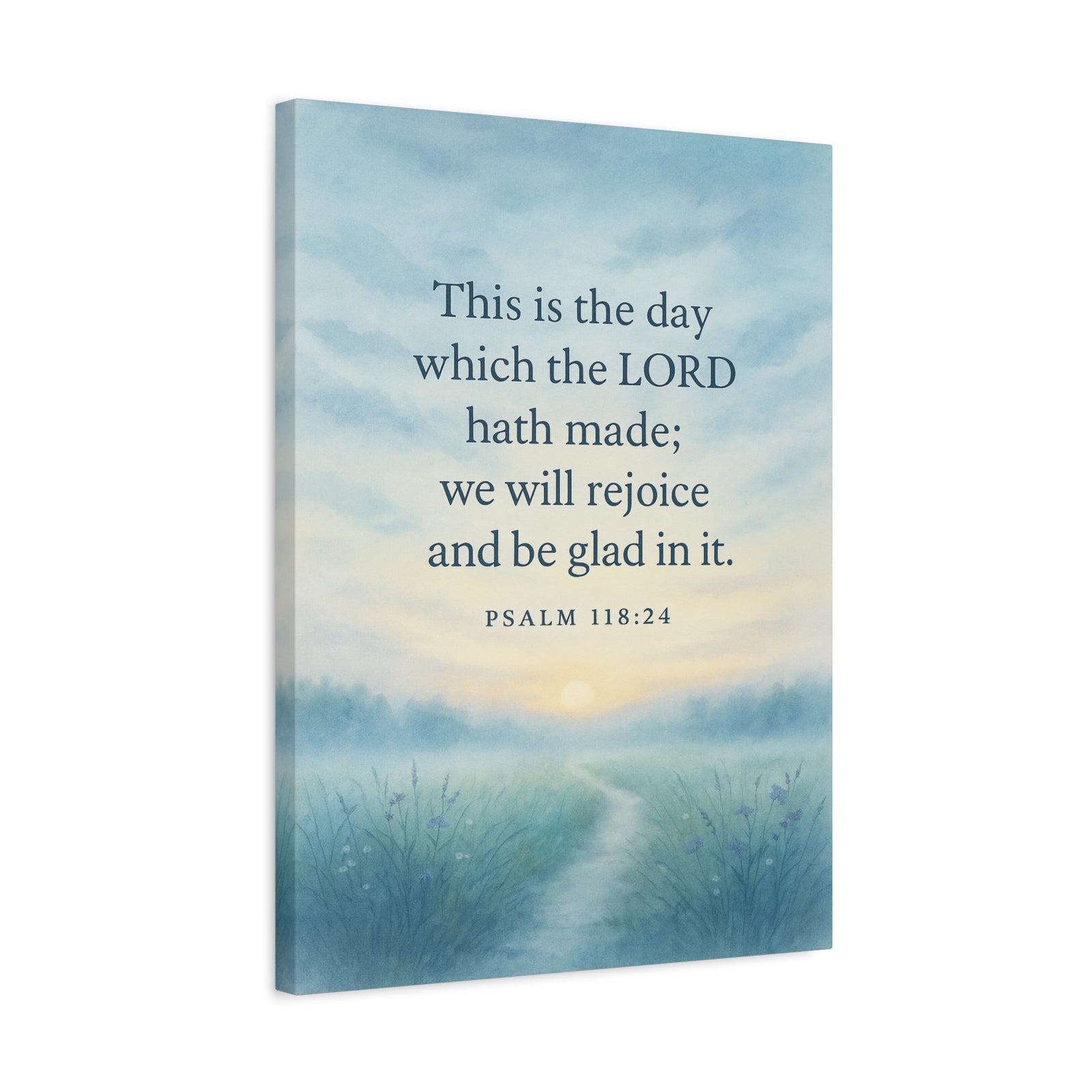 Bible Verse Canvas Psalm 118:24 Christian Home Décor Wall Art Scripture Ready to Hang Faith Print-Express Your Love Gifts