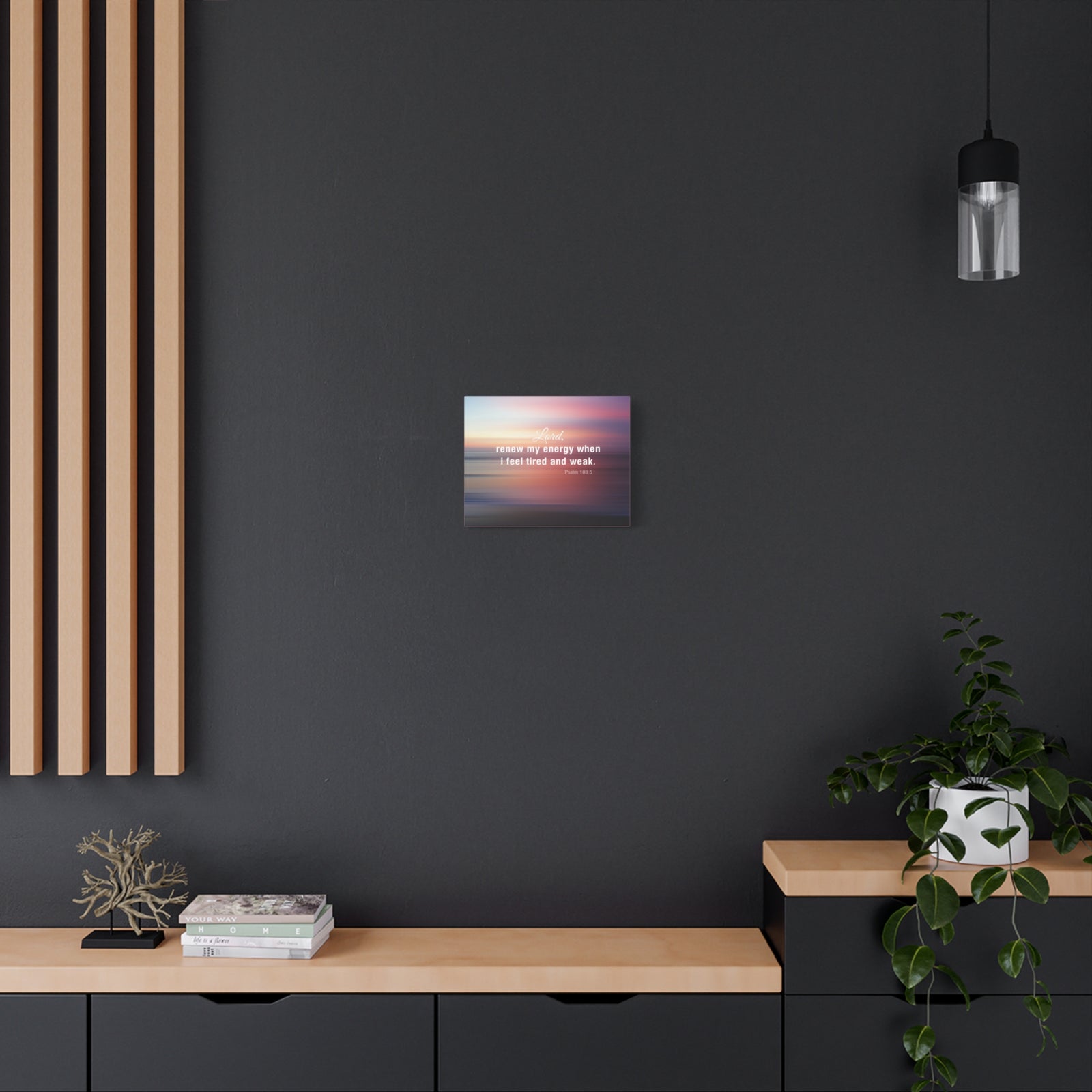 Scripture Canvas Renew My Energy Psalm 103:5 Christian Wall Art Bible Verse Print Ready to Hang-Express Your Love Gifts