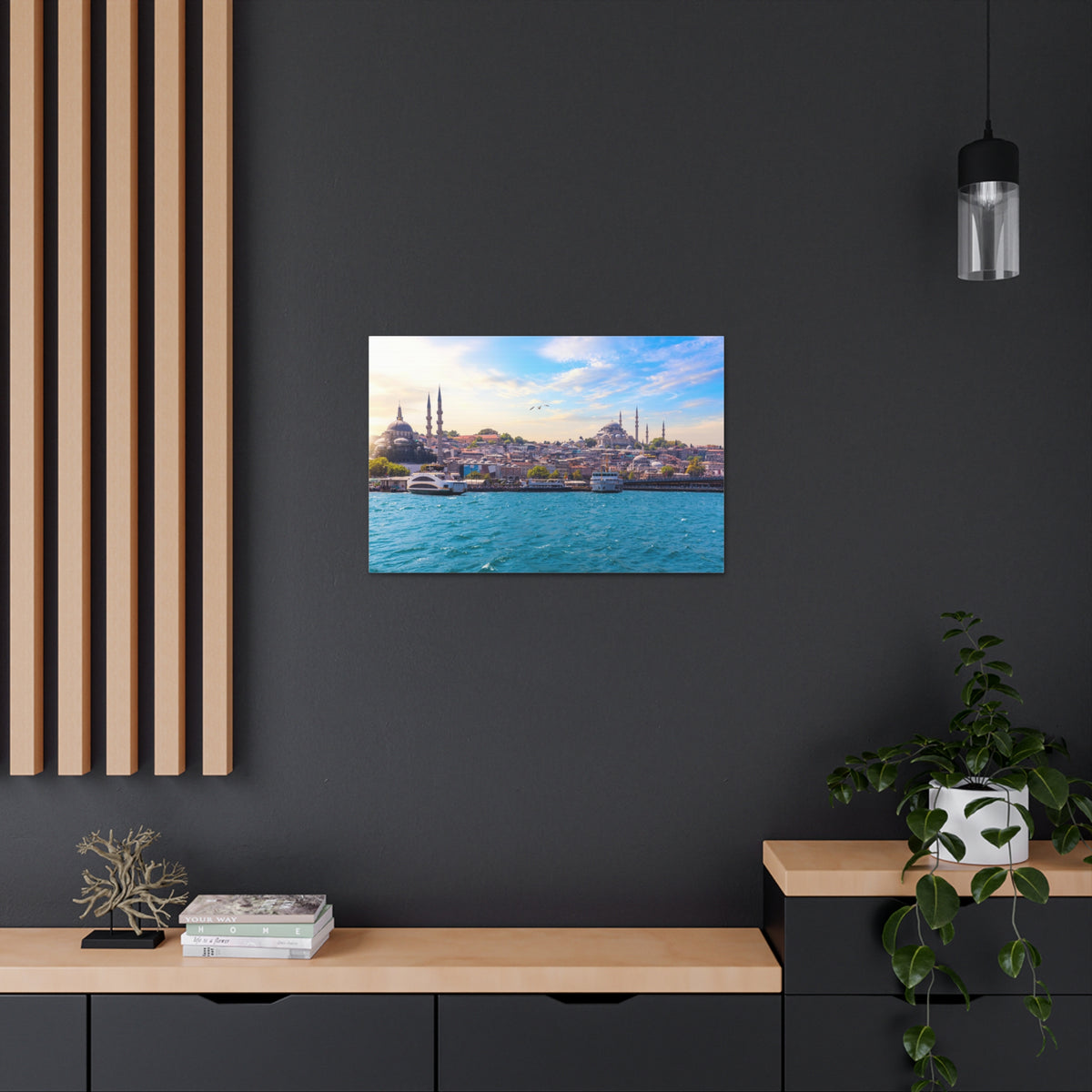Istanbul Daytime Skyline Canvas Artwork High-Quality Breathtaking Stunning Cityscape for Home Decor Ready to Hang-Express Your Love Gifts
