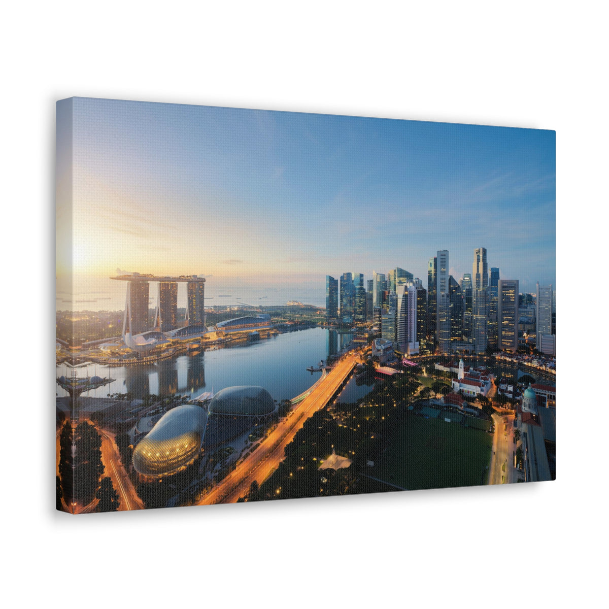 Singapore Daylight Skyline Canvas Artwork High-Quality Breathtaking Stunning Cityscape for Home Decor Ready to Hang-Express Your Love Gifts