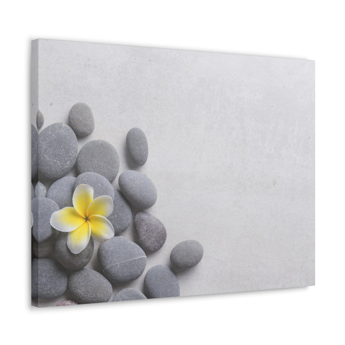 Frangipani and Zen Stones Forest Floral Nature Photography Canvas Wall Art for Home Decor Ready-to-Hang-Express Your Love Gifts