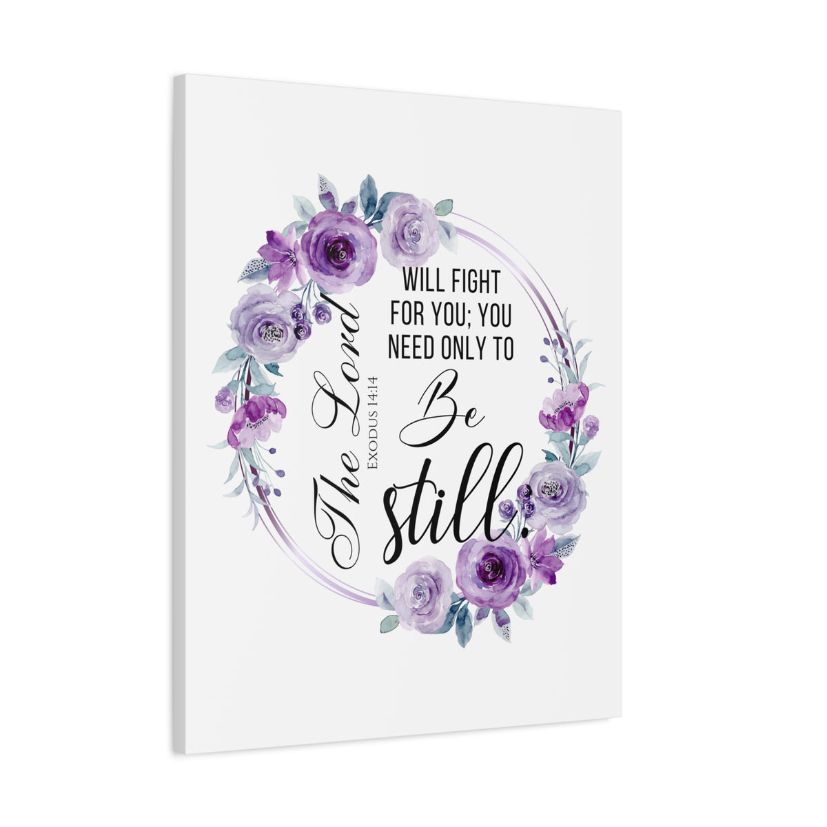 Scripture Walls Exodus 14:14 Be Still Bible Verse Canvas Christian Wall Art Ready to Hang Unframed-Express Your Love Gifts