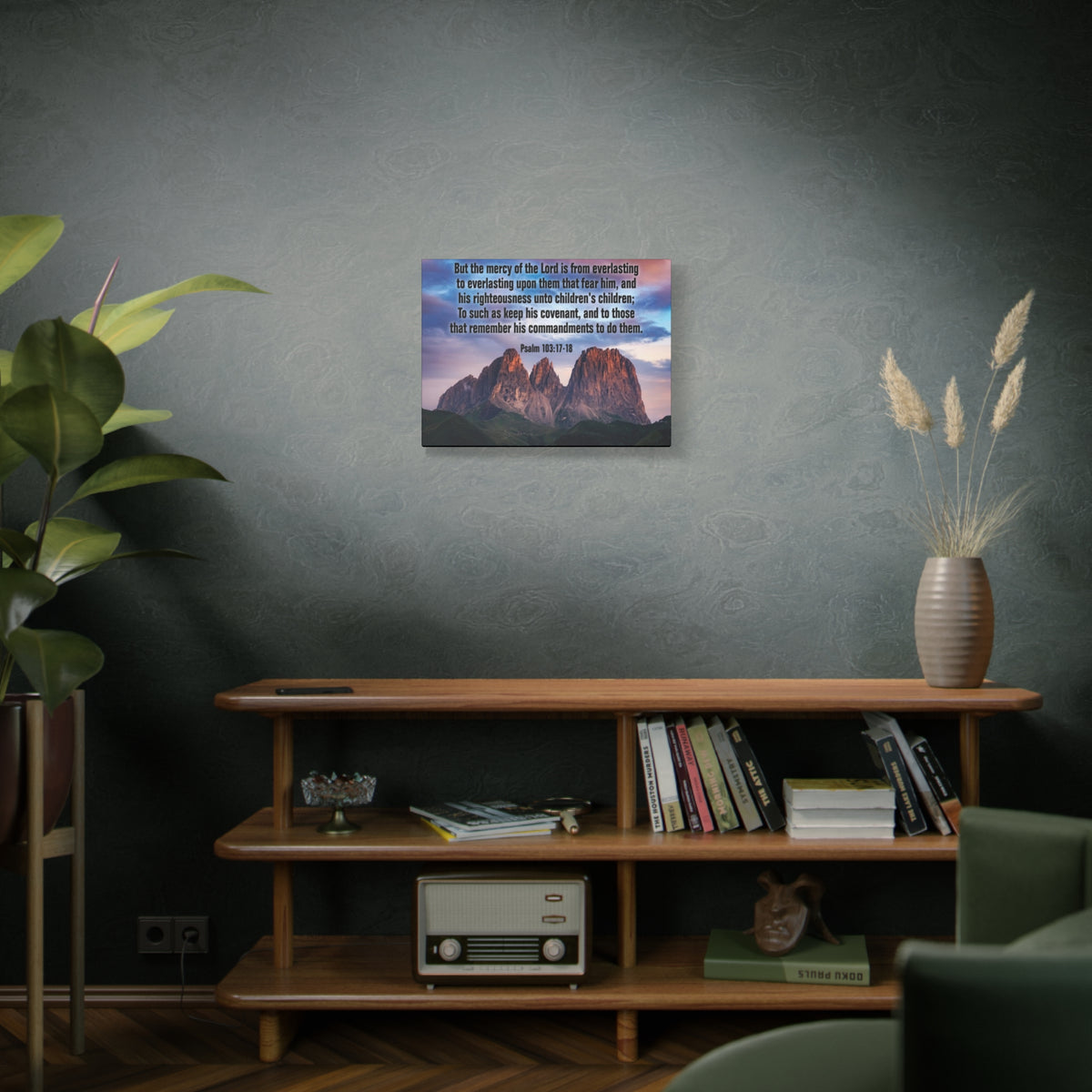 Bible Verse Canvas The Mercy of The Lord Psalm 118:24 Christian Home Decor Scripture Art-Express Your Love Gifts