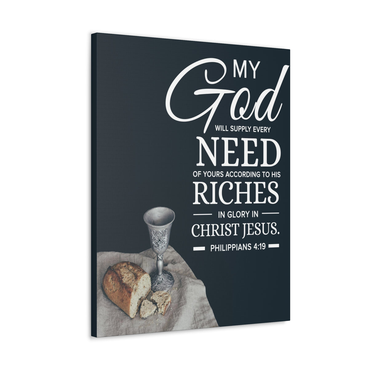 Bible Verse Canvas My God Need Riches Philippians 4:19 Wall Art Christian Home Decor-Express Your Love Gifts
