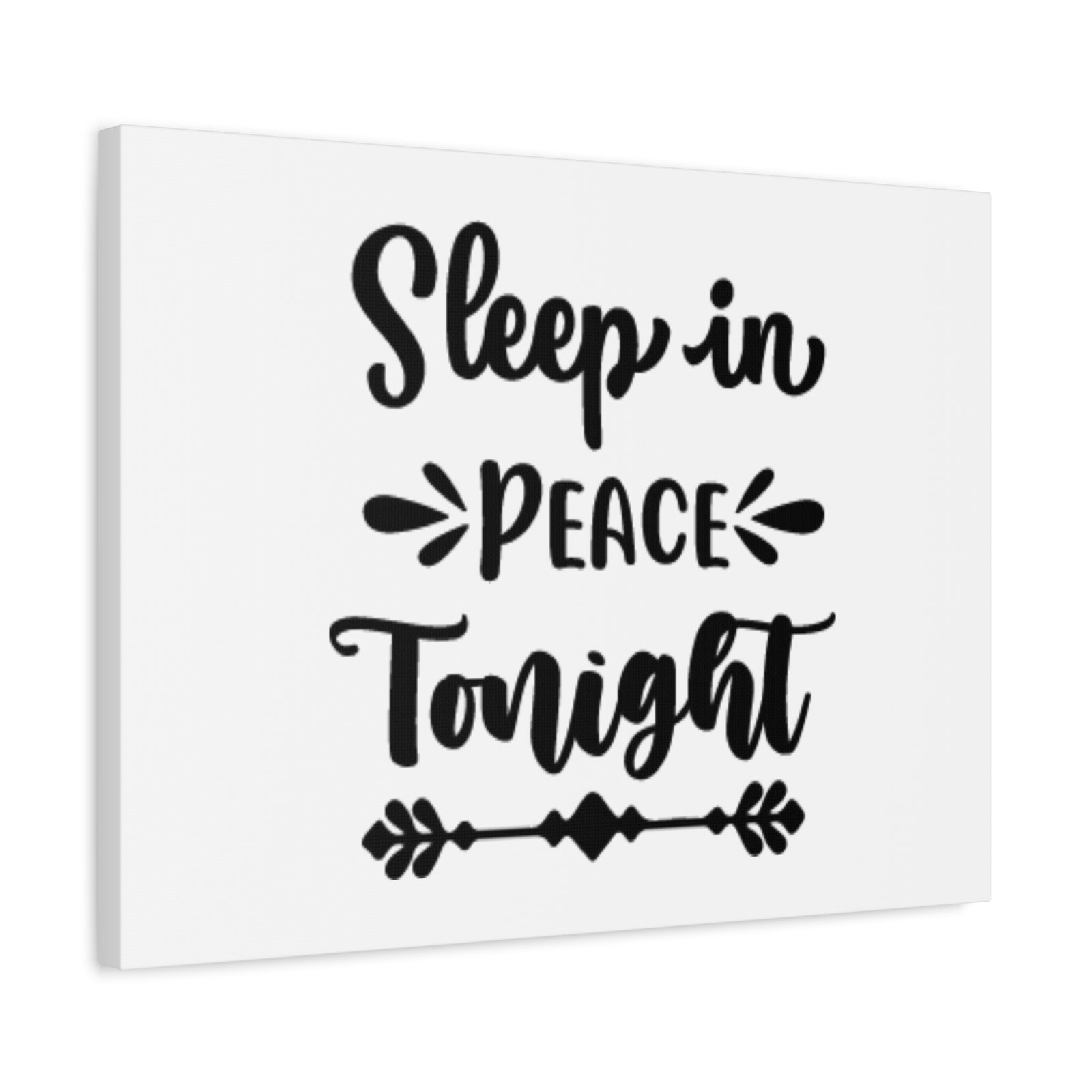 Scripture Canvas Sleep In Peace Tonight Psalm 4:8 Christian Wall Art Bible Verse Print Ready to Hang-Express Your Love Gifts