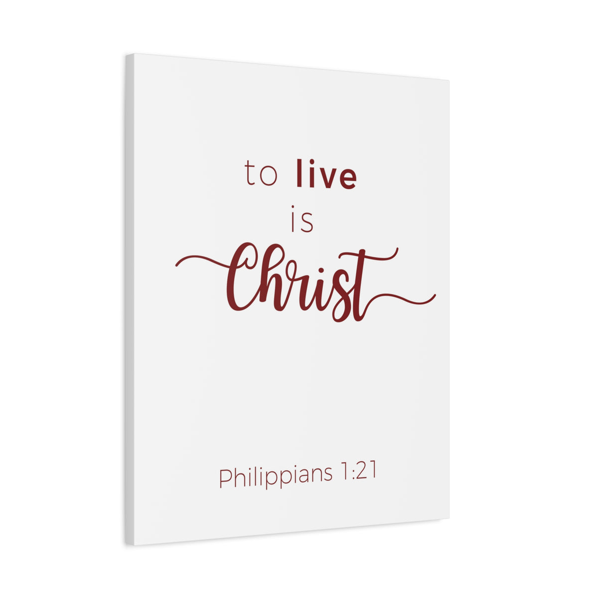 Scripture Walls To Live Is Christ Philippians 1:21 Bible Verse Canvas Christian Wall Art Ready To Hang-Express Your Love Gifts