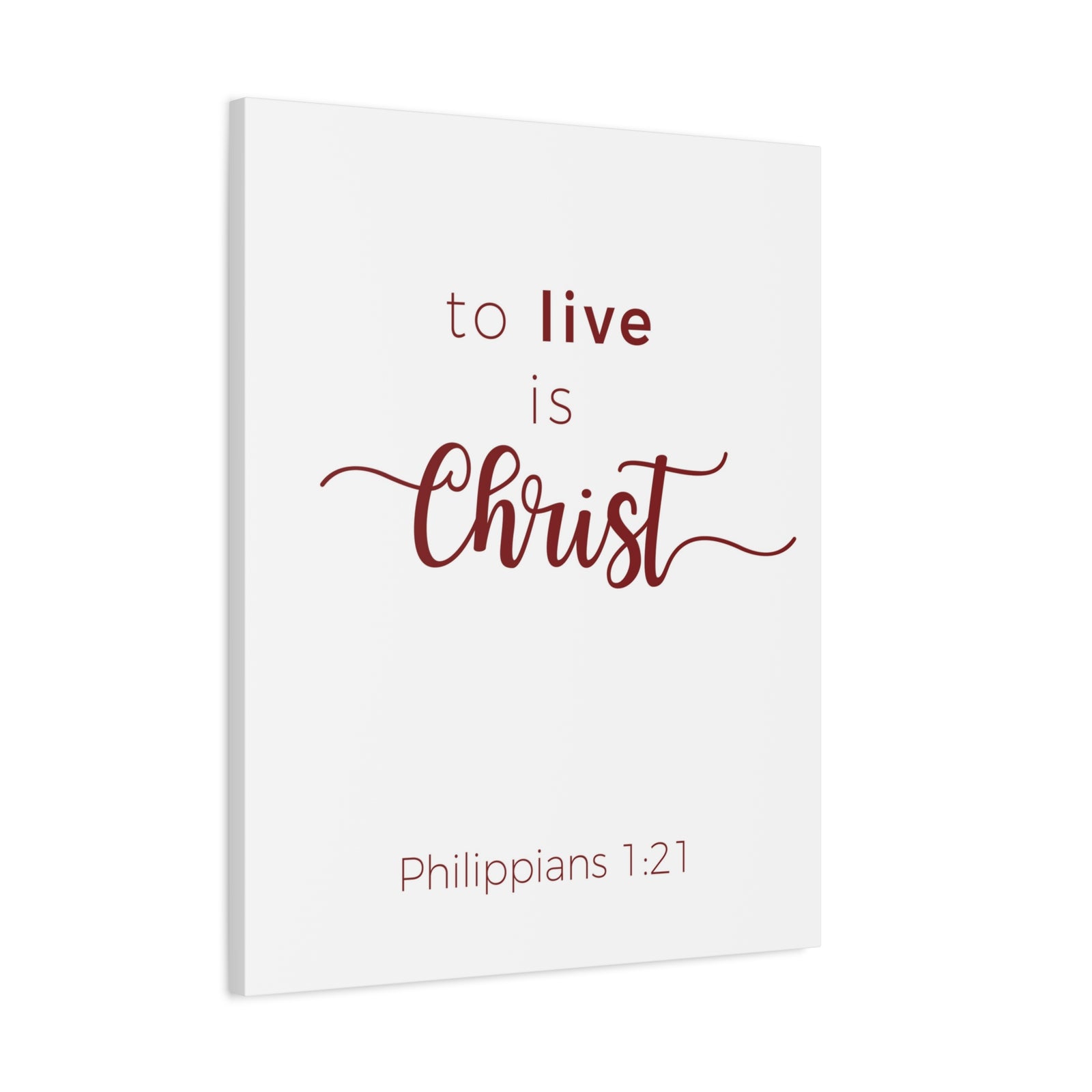Scripture Walls To Live Is Christ Philippians 1:21 Bible Verse Canvas Christian Wall Art Ready To Hang-Express Your Love Gifts