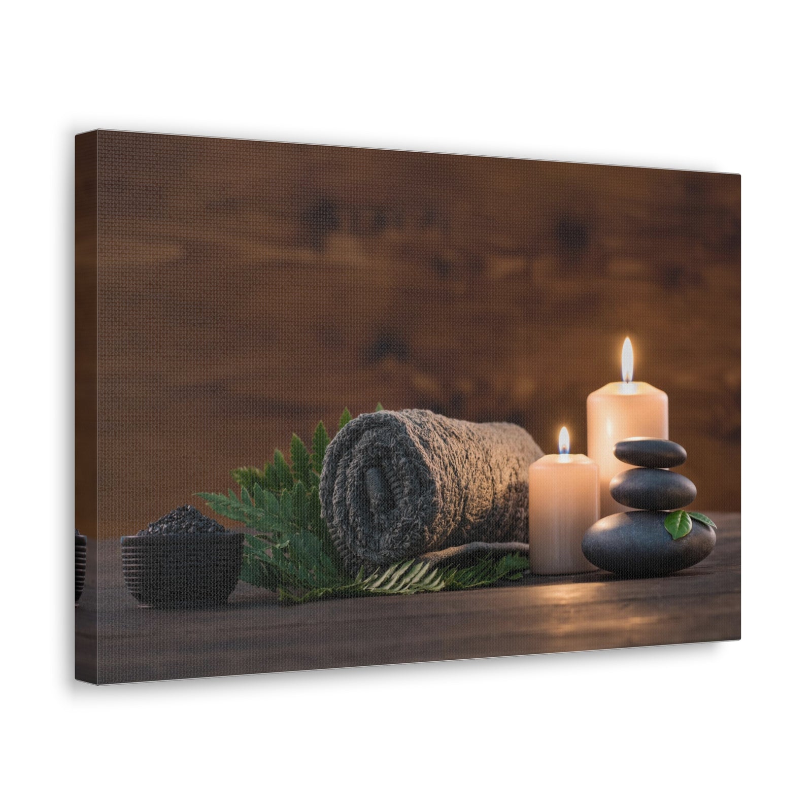 Towel on Fern Forest Floral Nature Photography Canvas Wall Art for Home Decor Ready-to-Hang-Express Your Love Gifts