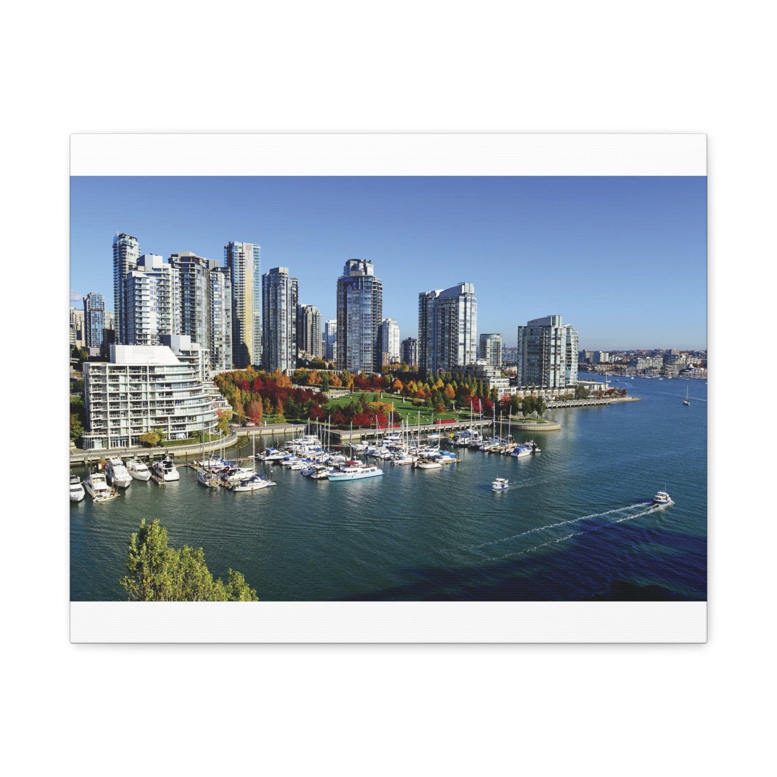 Vancouver Daytime Skyline Canvas Artwork High-Quality Breathtaking Stunning Cityscape for Home Decor Ready to Hang-Express Your Love Gifts