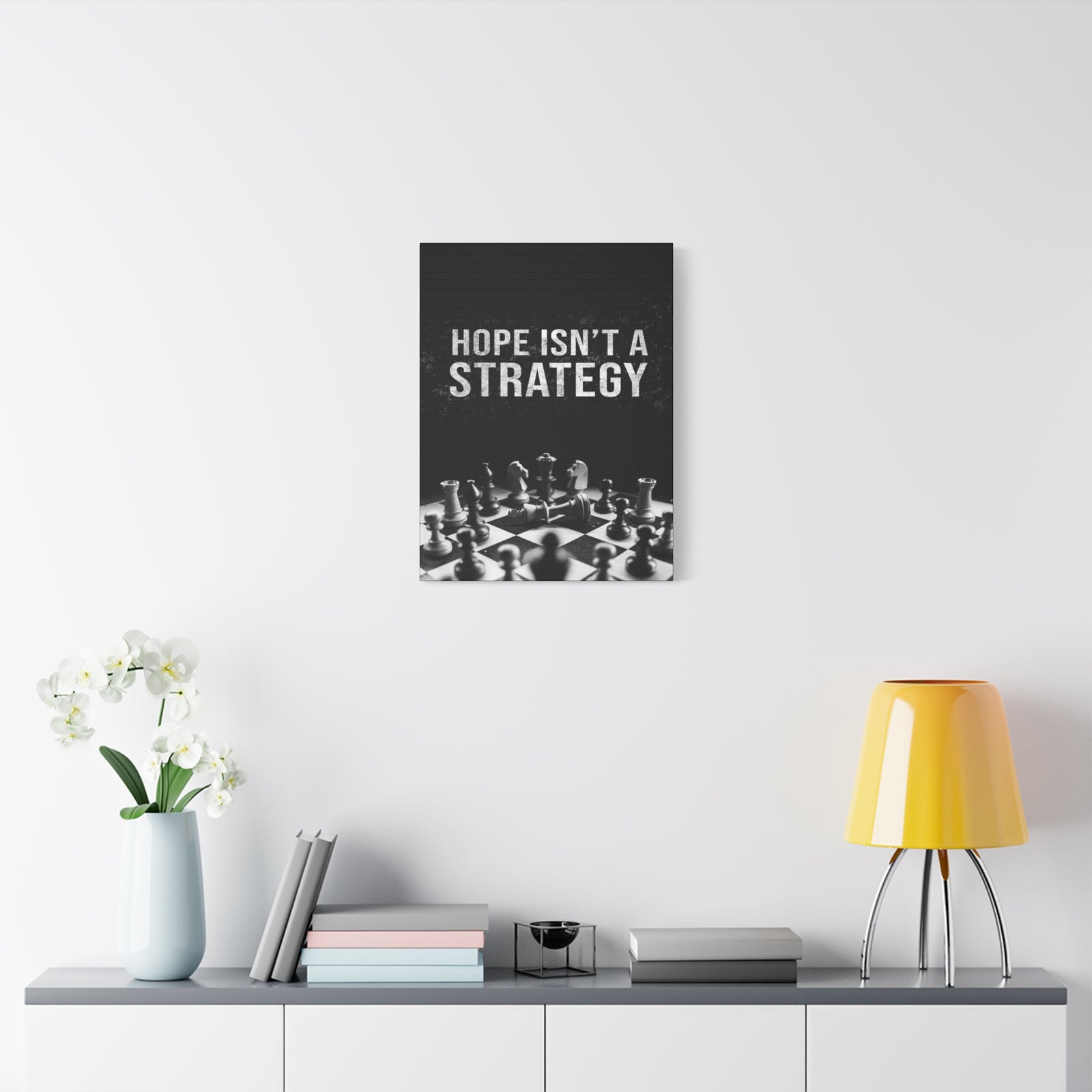 Hope Isn't A Strategy Wall Street Trading Quote-Money Motivation Wall Art-Express Your Love Gifts