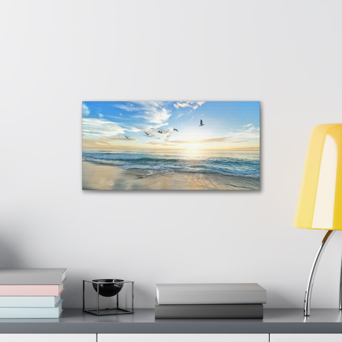 Ocean Flying Birds Ocean Canvas Wall Art for Home Decor Ready-to-Hang-Express Your Love Gifts